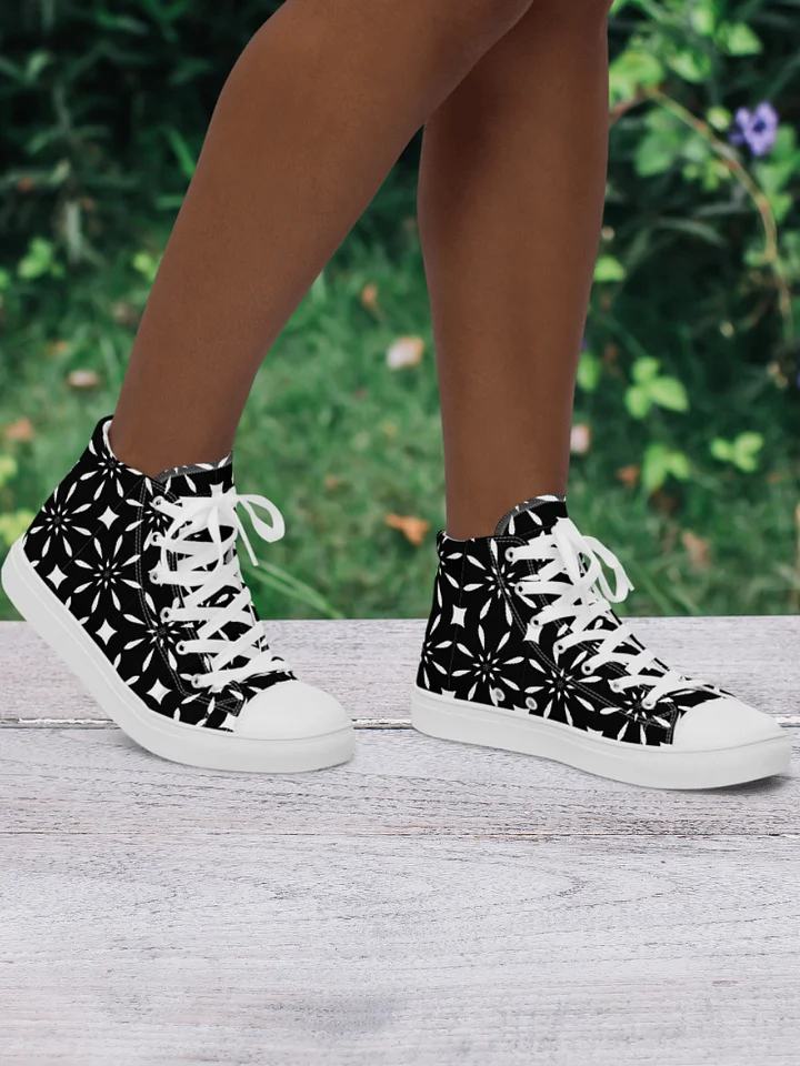 Black And White Symmetry Chic High Tops product image (2)