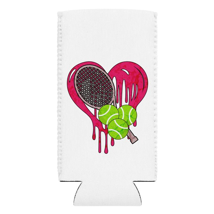 Heart Tennis Love Dripping Can Cooler product image (2)