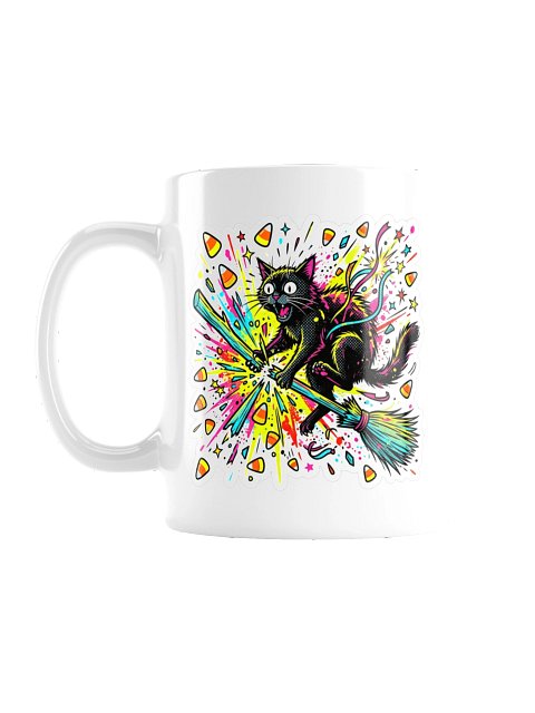 Broom Crash Cat Mug