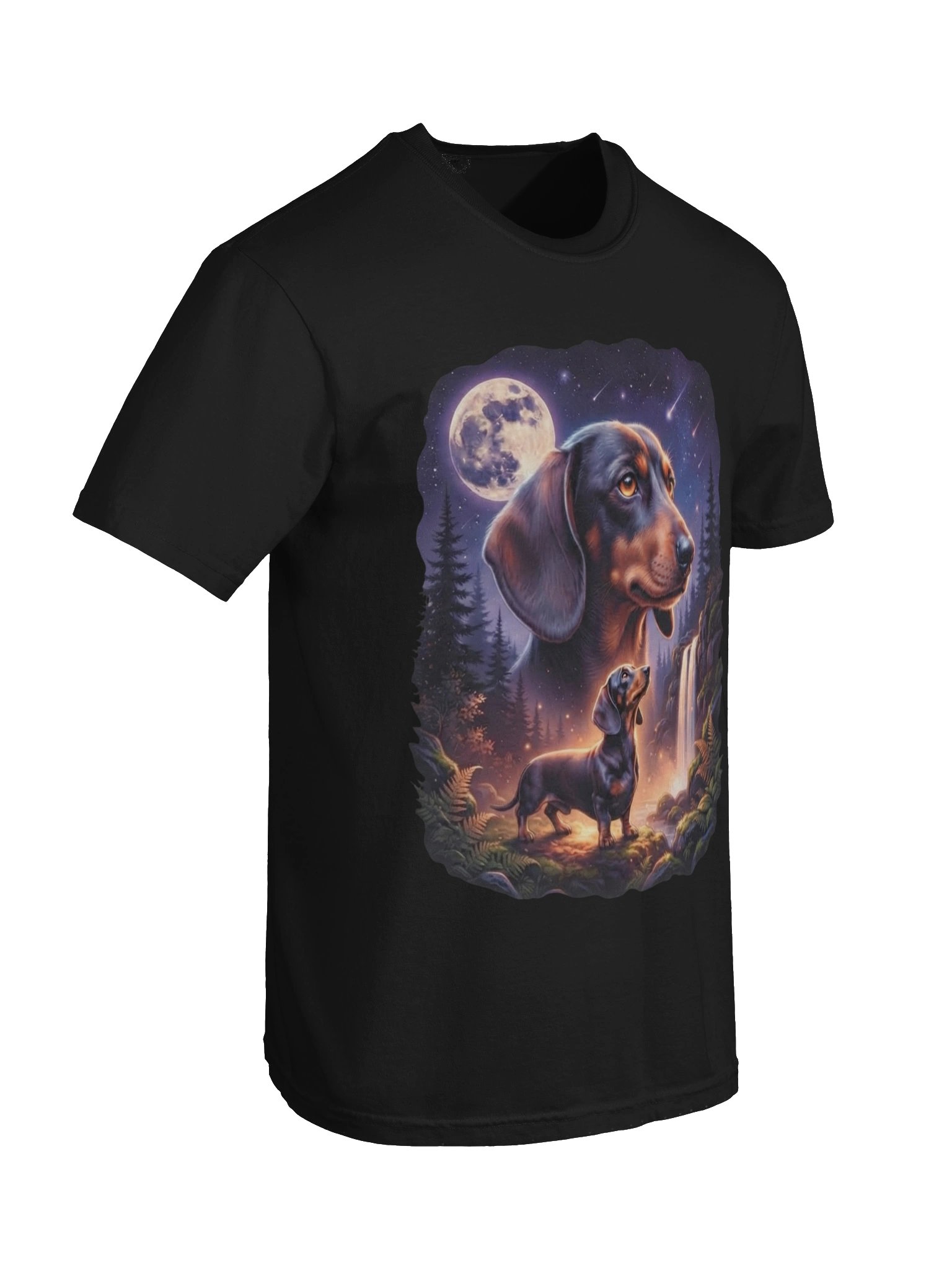 Dachshund Dog Shirt - Cosmic Moonlit Fantasy Wiener Dog T-Shirt product image (6)