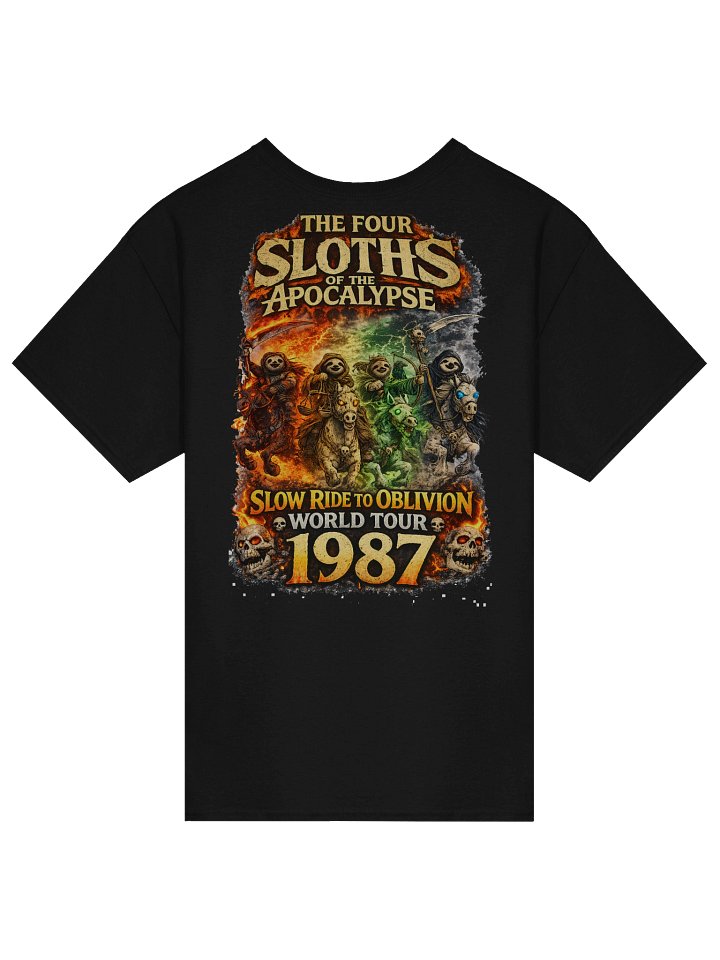 THE 4 SLOTHS OF THE APOCALYPSE - CREW SHIRT - SLOW RIDE TO OBLIVION - WORLD TOUR 1987 product image (2)