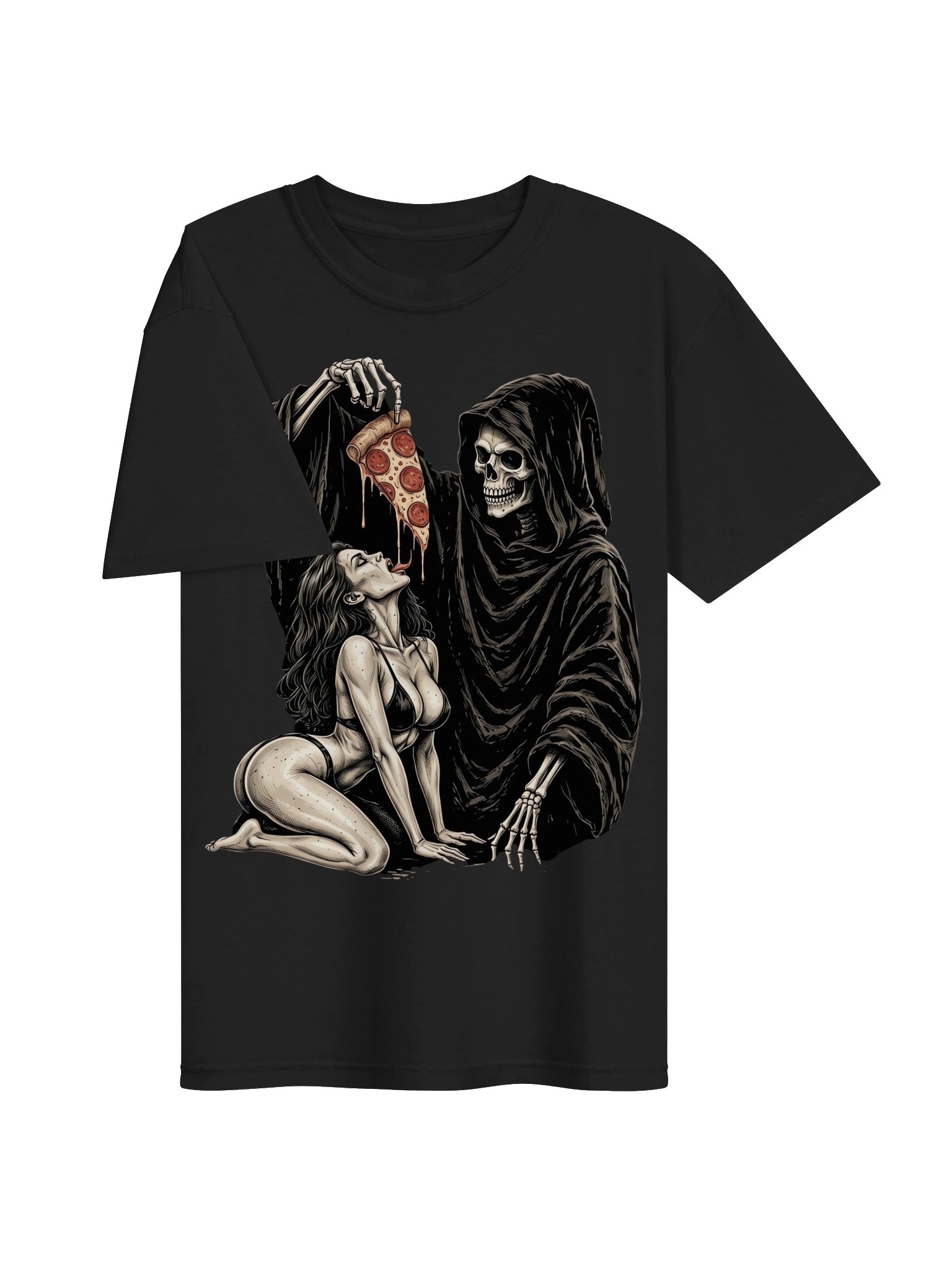 Death By Pizza Heavyweight Streetwear Tee product image (26)