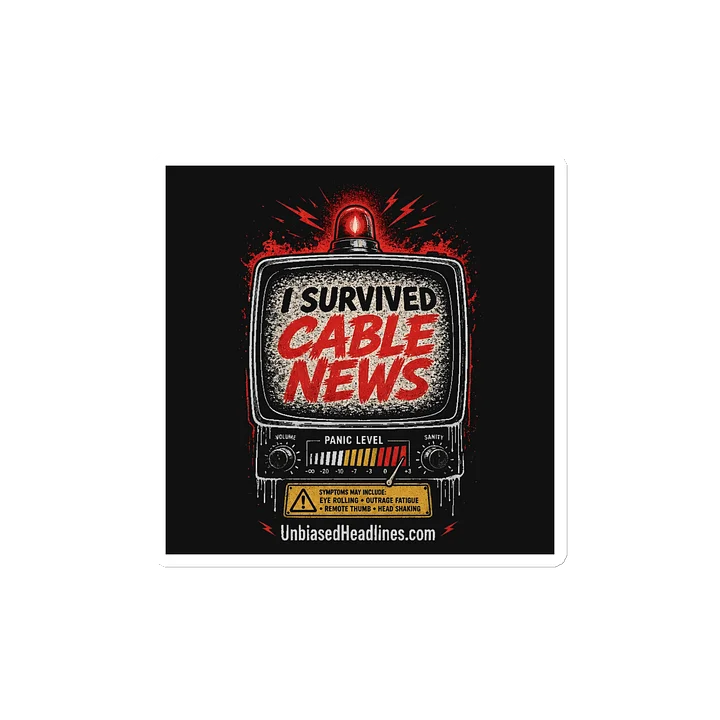 I Survived Cable News (TV Panic-Meter) Magnet product image (2)