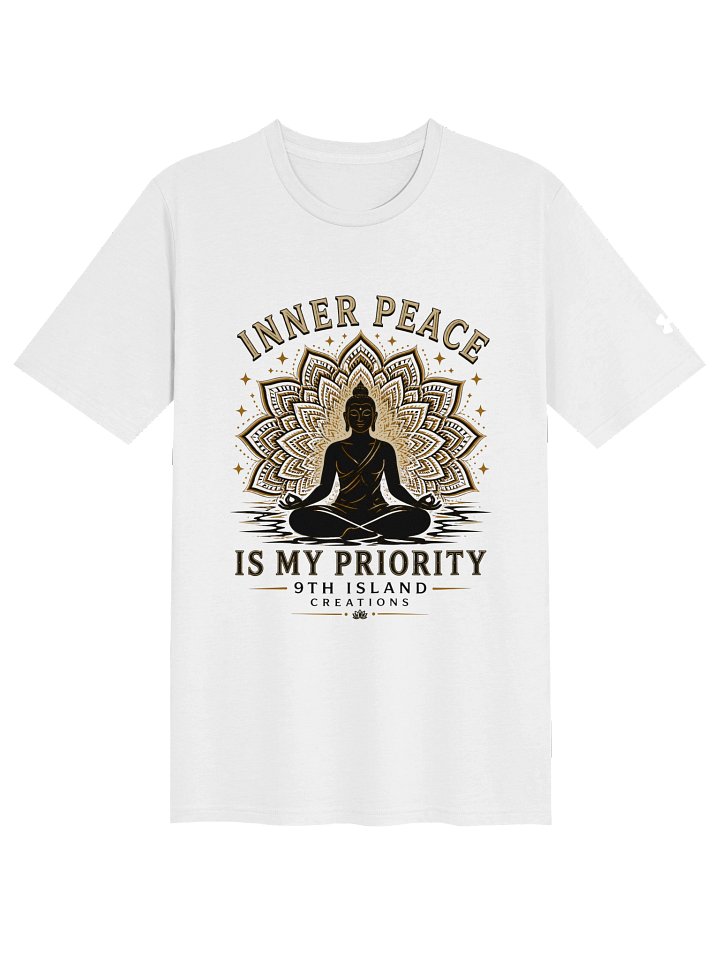 INNER PEACE Under Armour® Athletic Tee — Black & Gold Buddha product image (4)