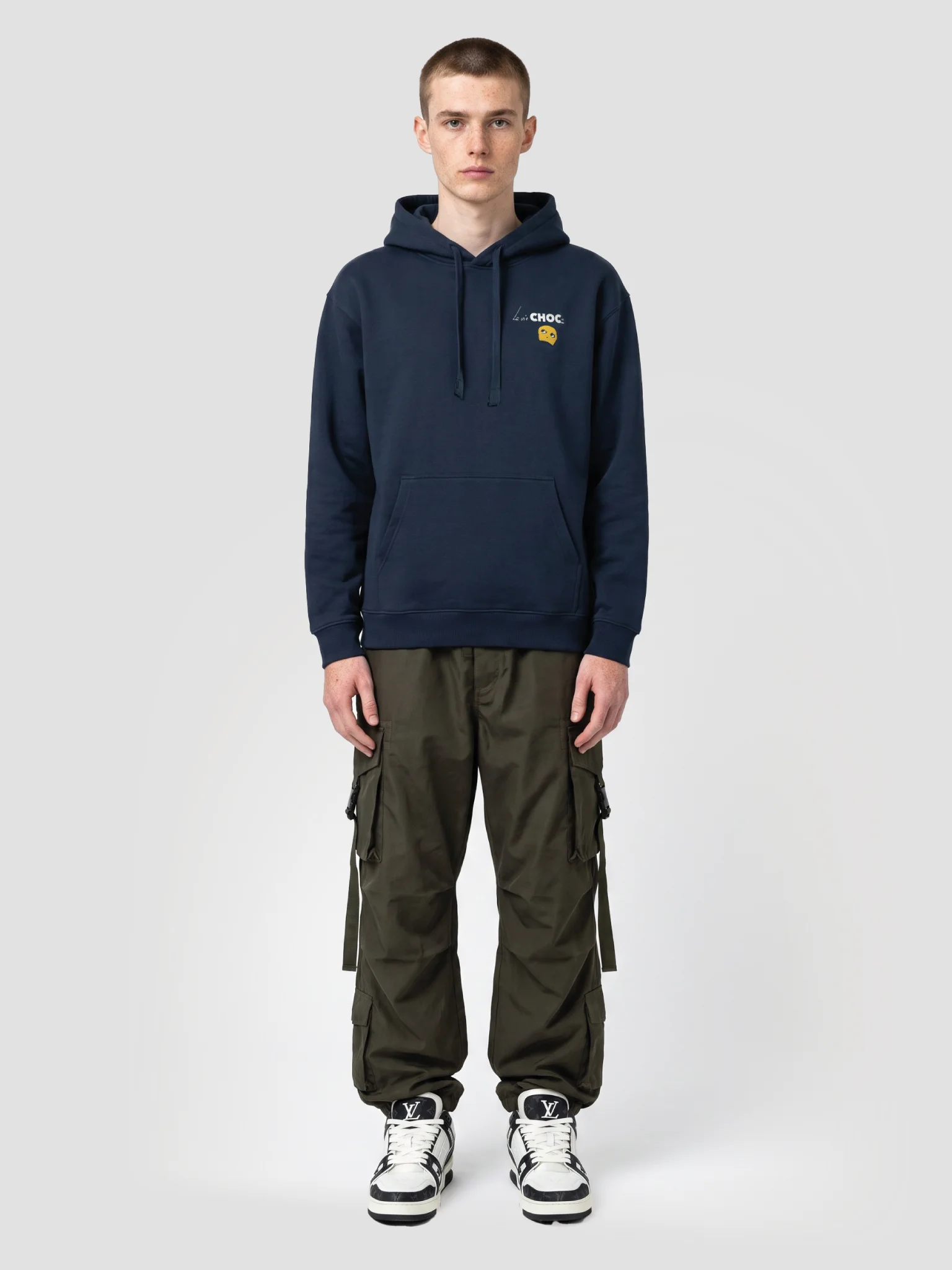 Mascot Organic Hoodie Embroidered Identity Black/Navy product image (3)