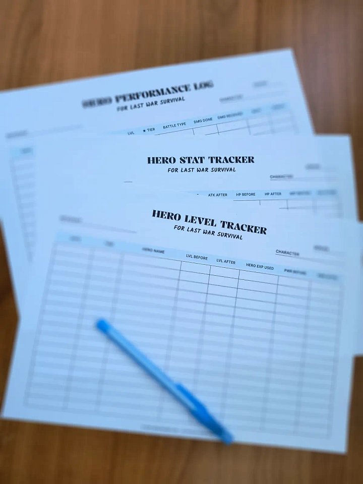 Hero Progression Printable Kit for Last War Survival product image (2)