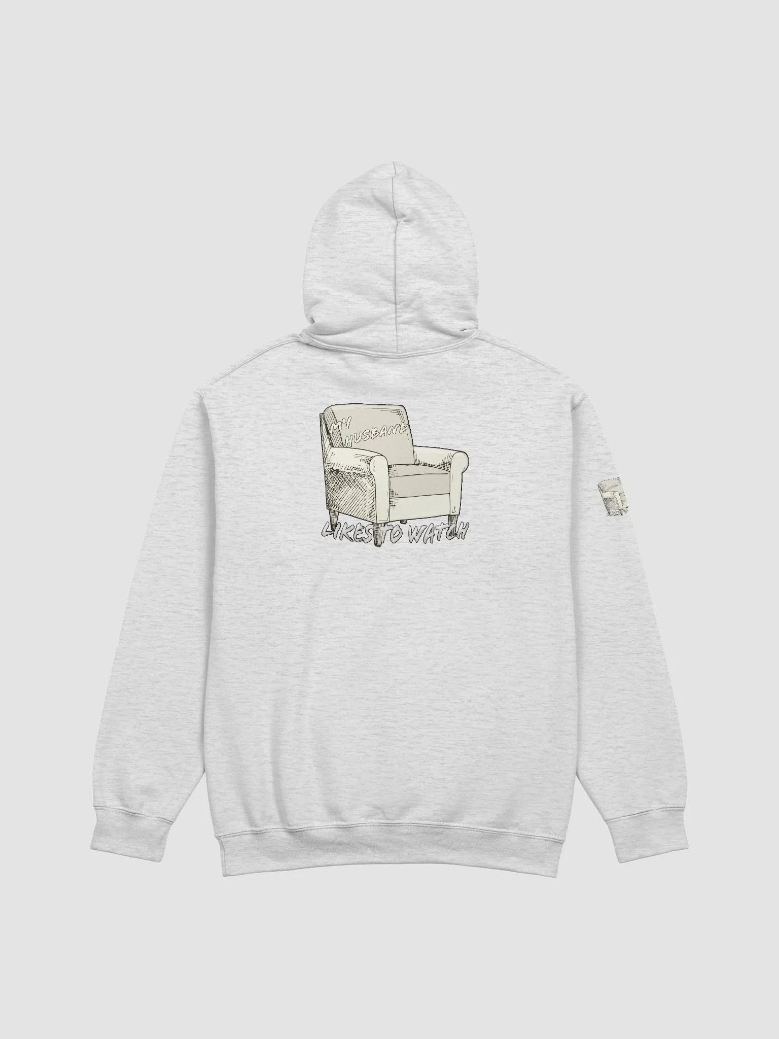My husband likes to watch back print hoodie product image (23)