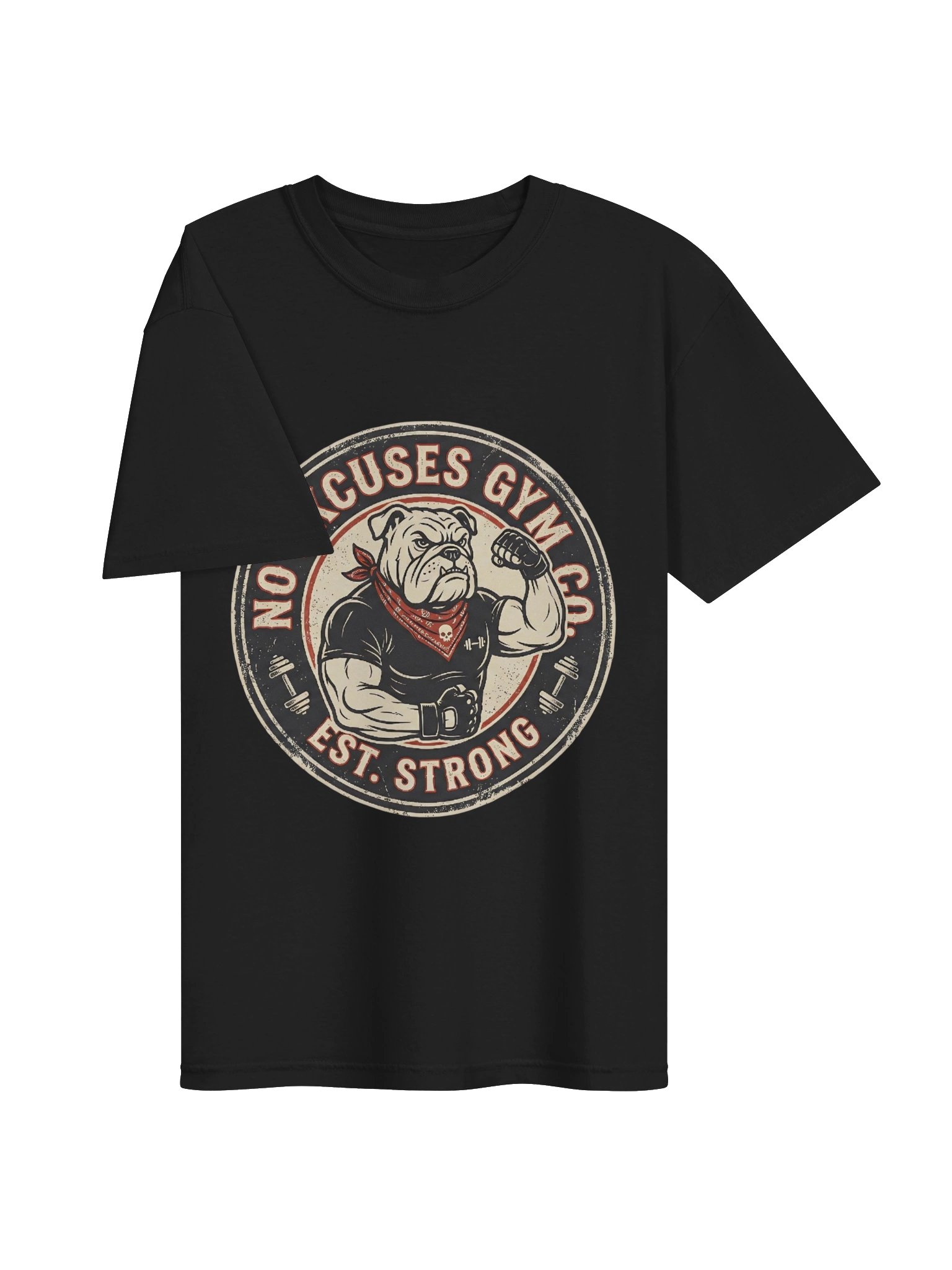 No Excuses Gym Co. - Vintage Bulldog Workout T-Shirt product image (2)