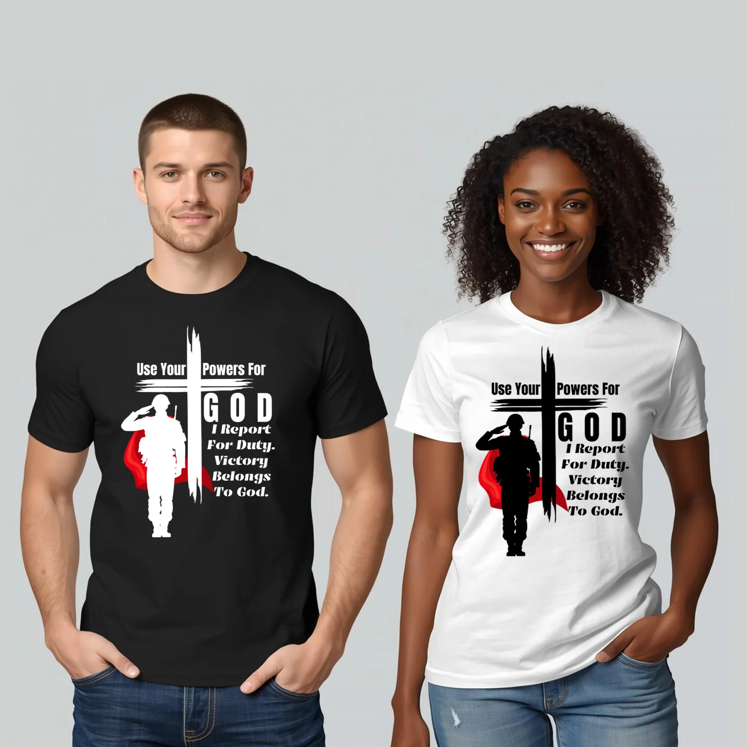 Use your powers for God - Christian Military T-Shirt product image (1)