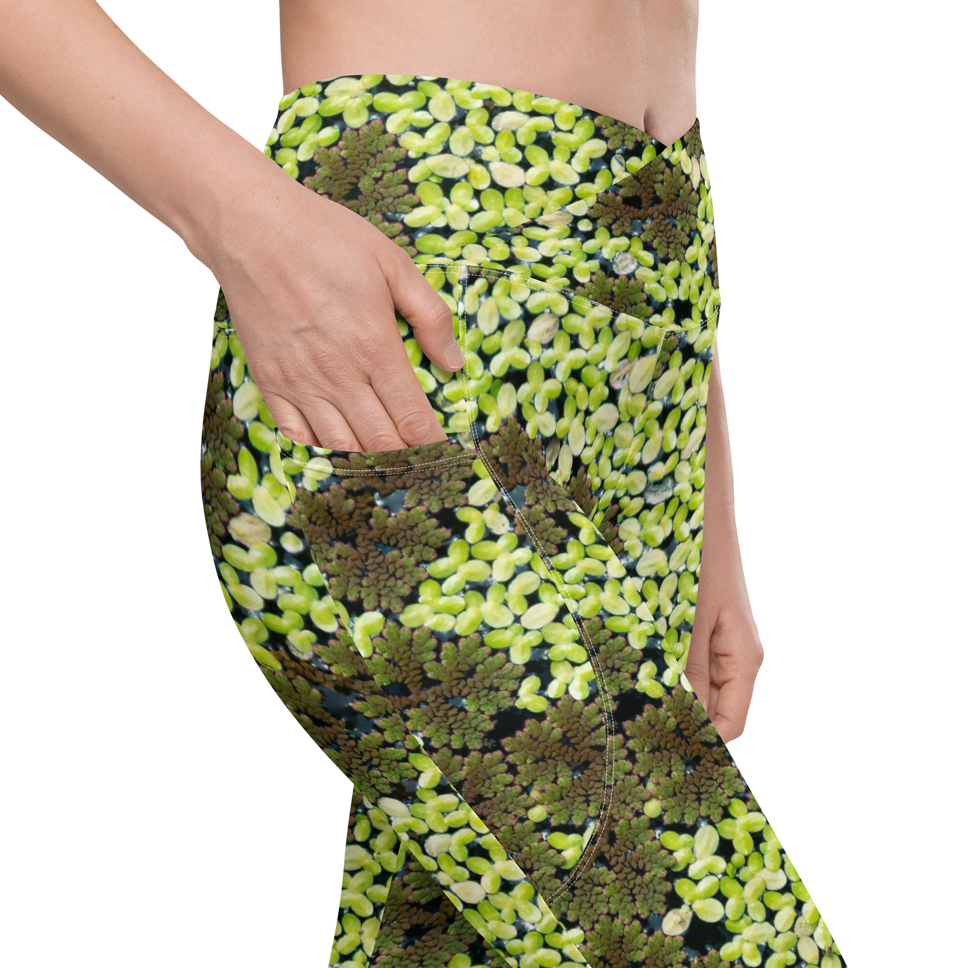 Verdant Life Light Women's Crossover High-Waisted Leggings with Dual Pockets product image (10)