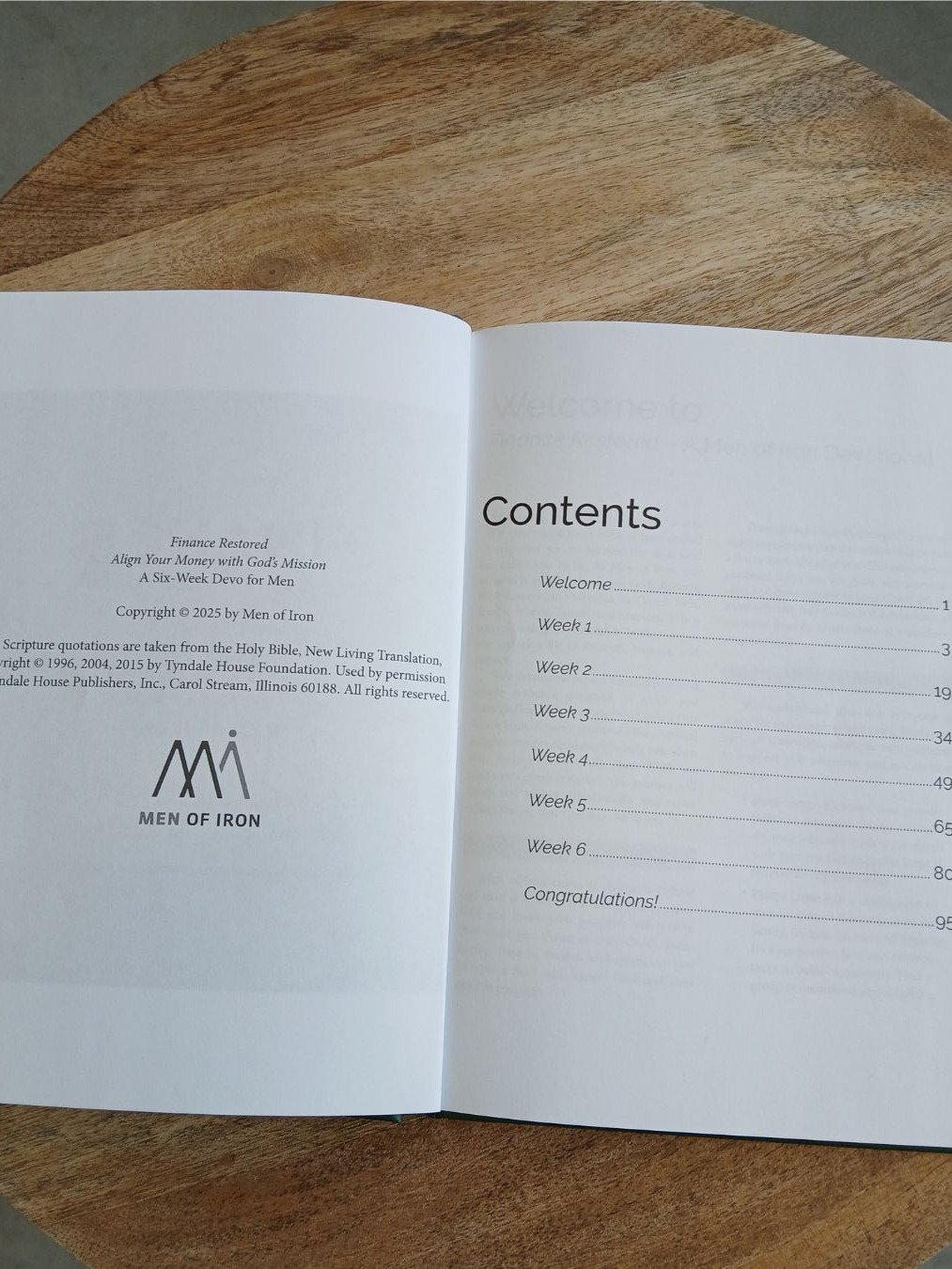Finance Restored: A Six Week Devo for Men- Align Your Money with God's Mission (Hardback) product image (3)
