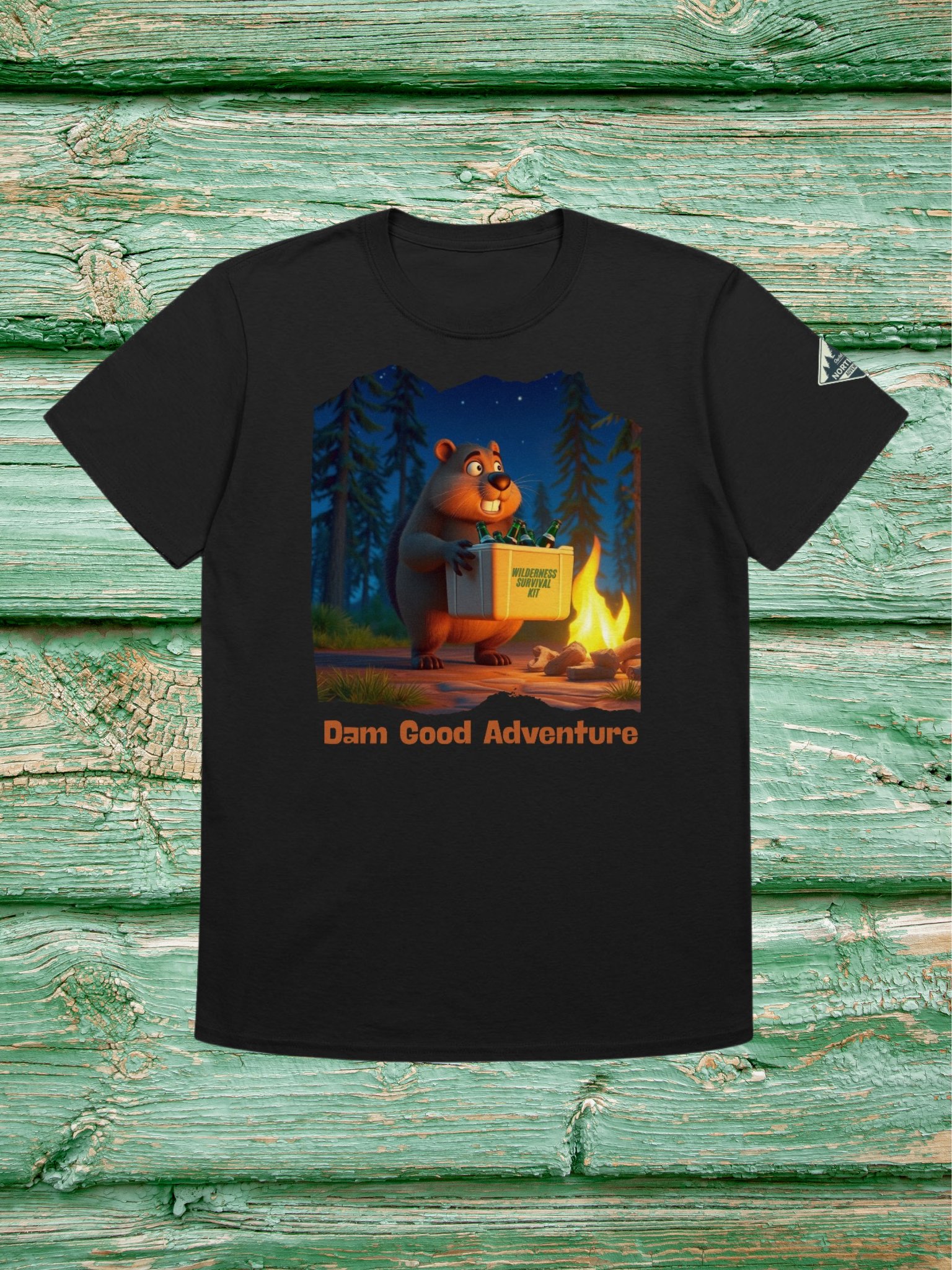 Dam Good Adventure Beaver T-Shirt | Wilderness Survival Kit Cooler product image (25)