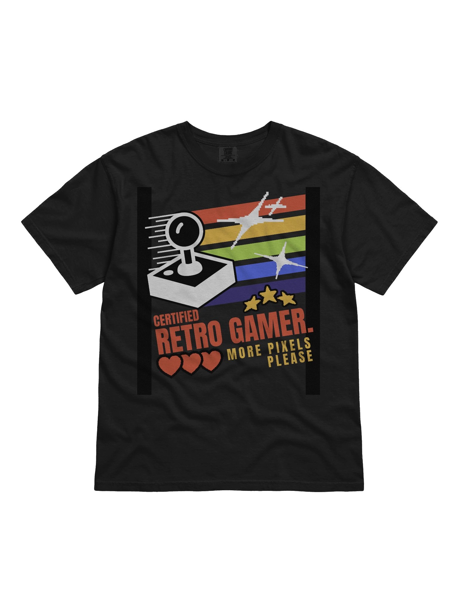 Retro Gamer Joystick Rainbow T-Shirt for Casual Wear product image (1)