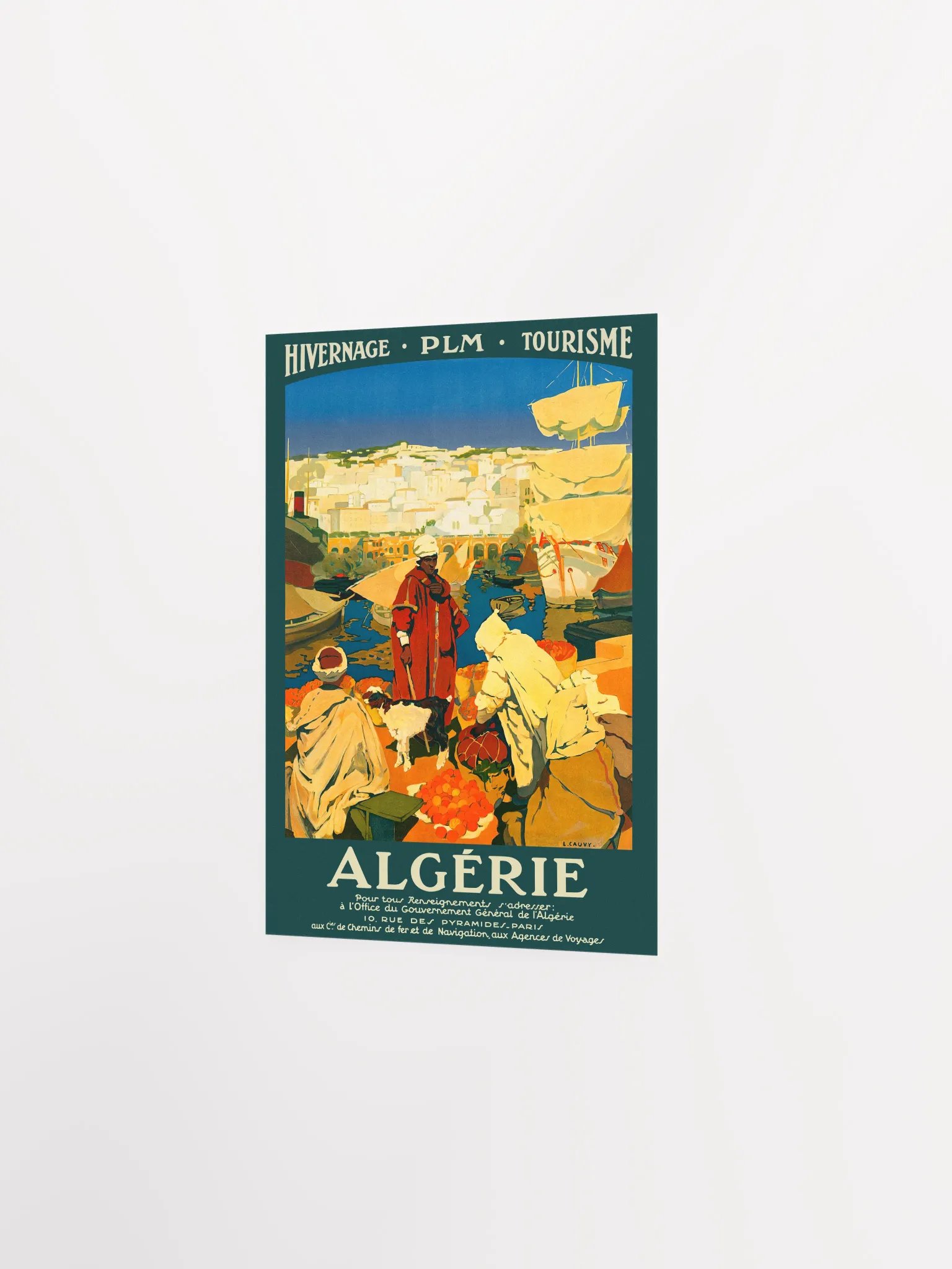 Algeria, PLM, 1930 — retro vintage travel poster, retro travel art, retro travel wall art product image (7)