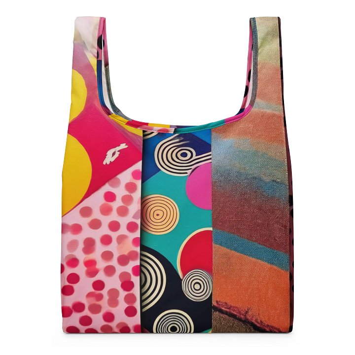 Vibrant Geometric Delight Shopping Bag product image (1)