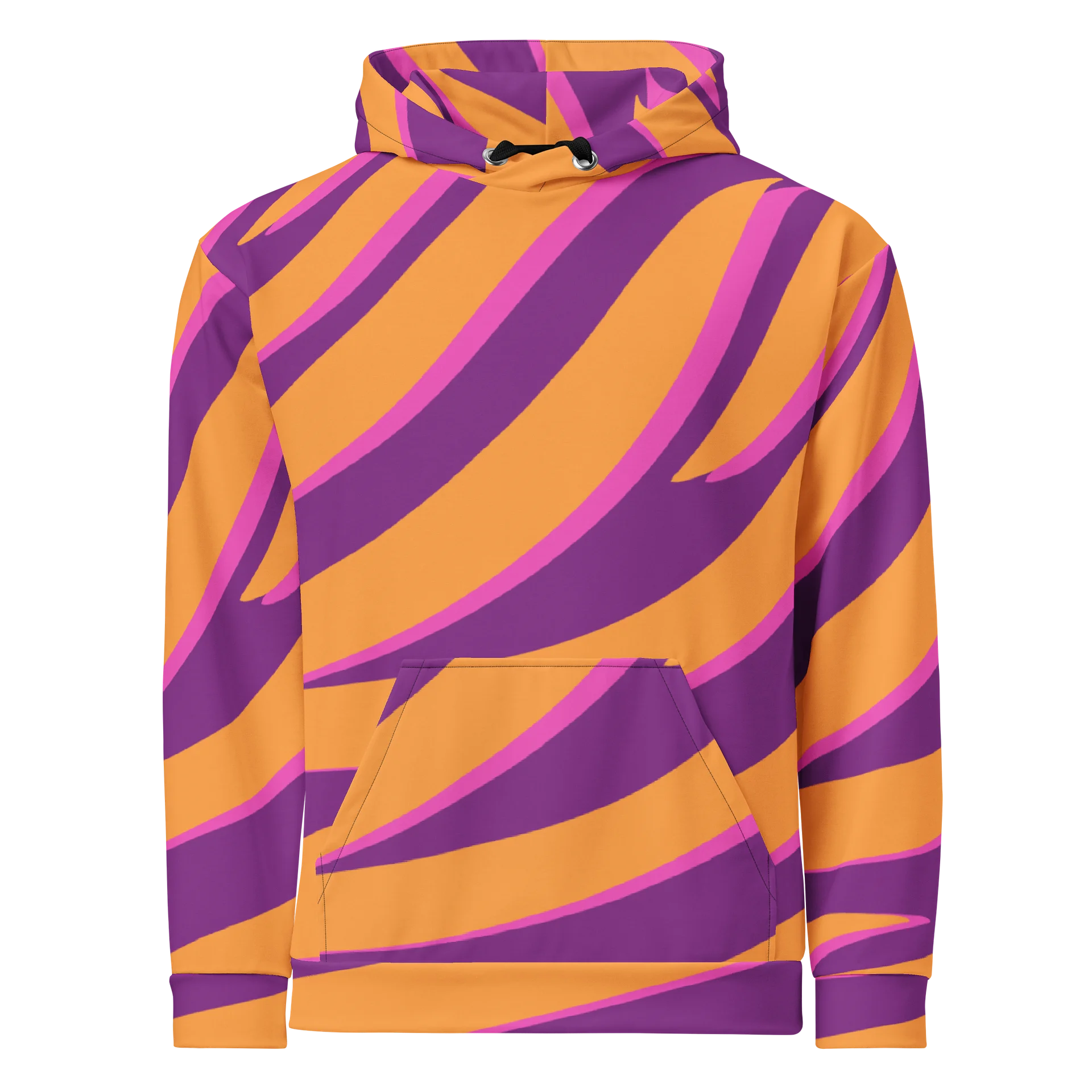 Tiger Print Graphic Hoodie – Orange Purple product image (1)
