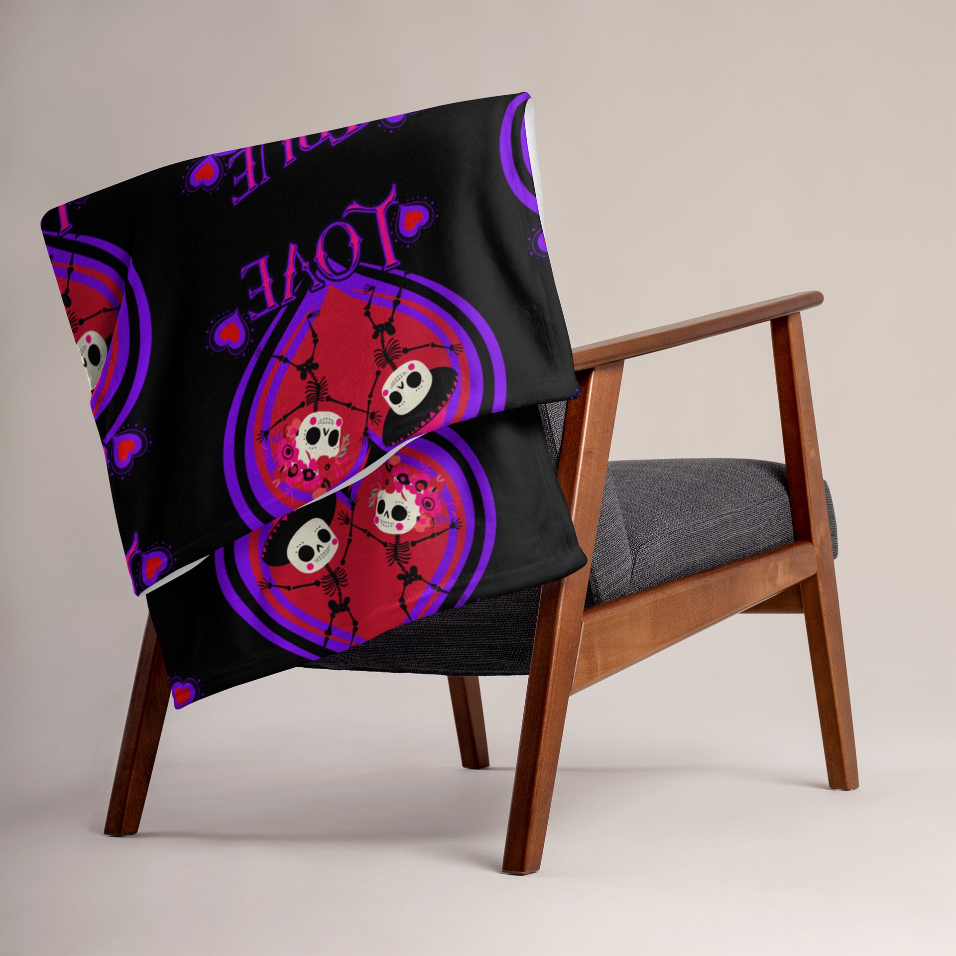 True Love Cute Skull Couple Blanket product image (6)