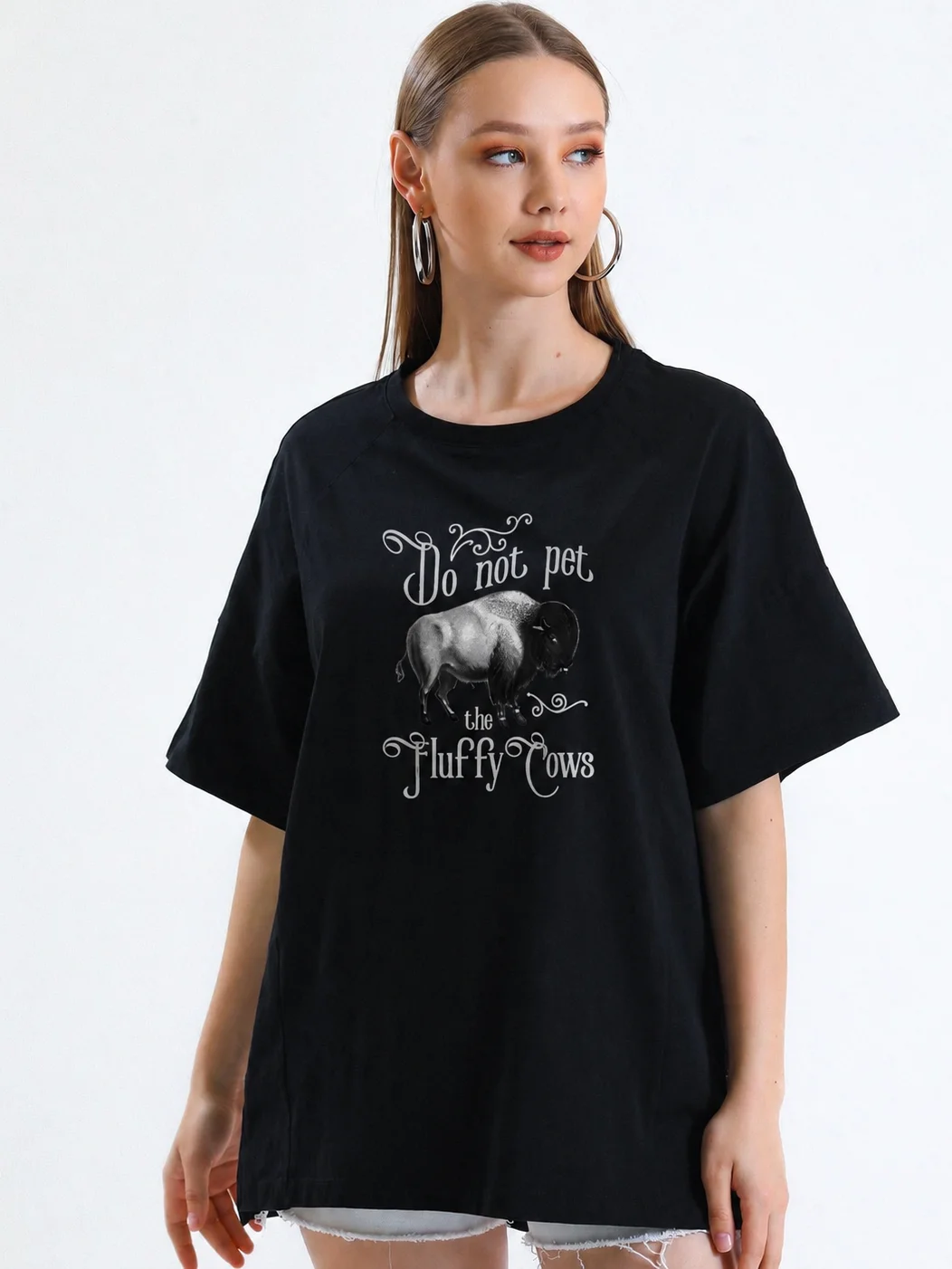 Yellowstone Do Not Pet the Fluffy Cows Funny Bison Shirt product image (2)