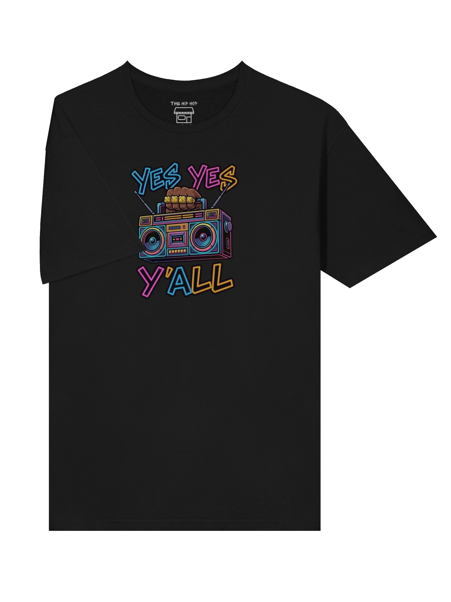 Yes Yes Y’all Boombox Hip Hop T-Shirt – Neon Graffiti Rap Tee product image (7)