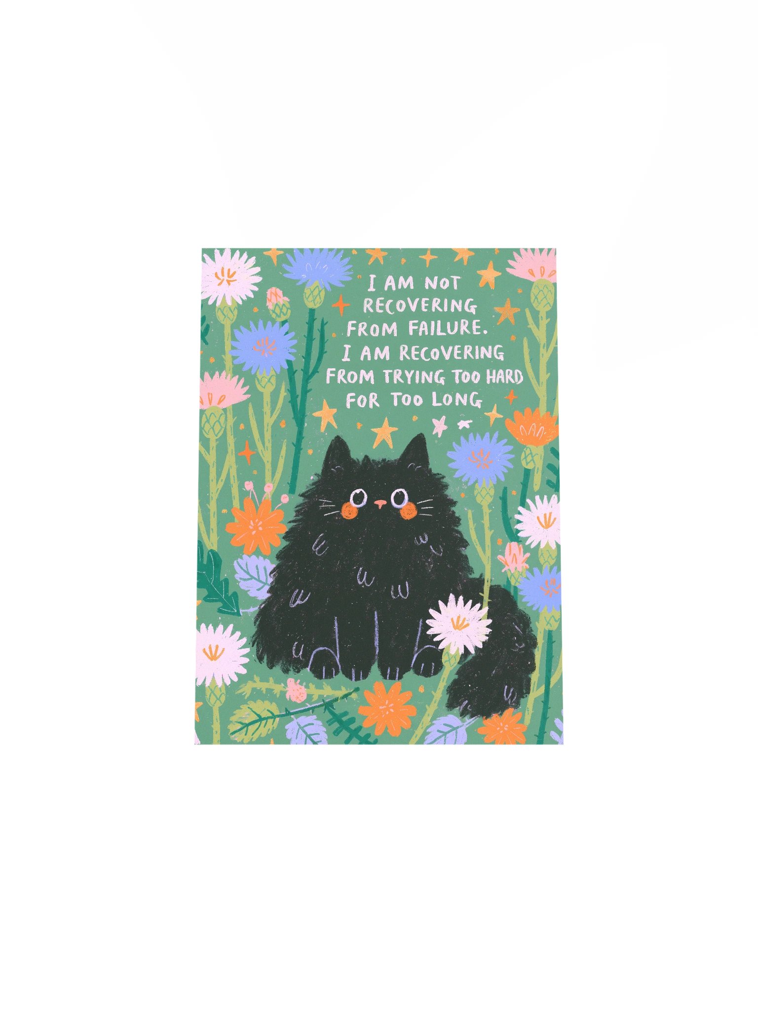 Floral Cat Recovery Quote Poster product image (31)
