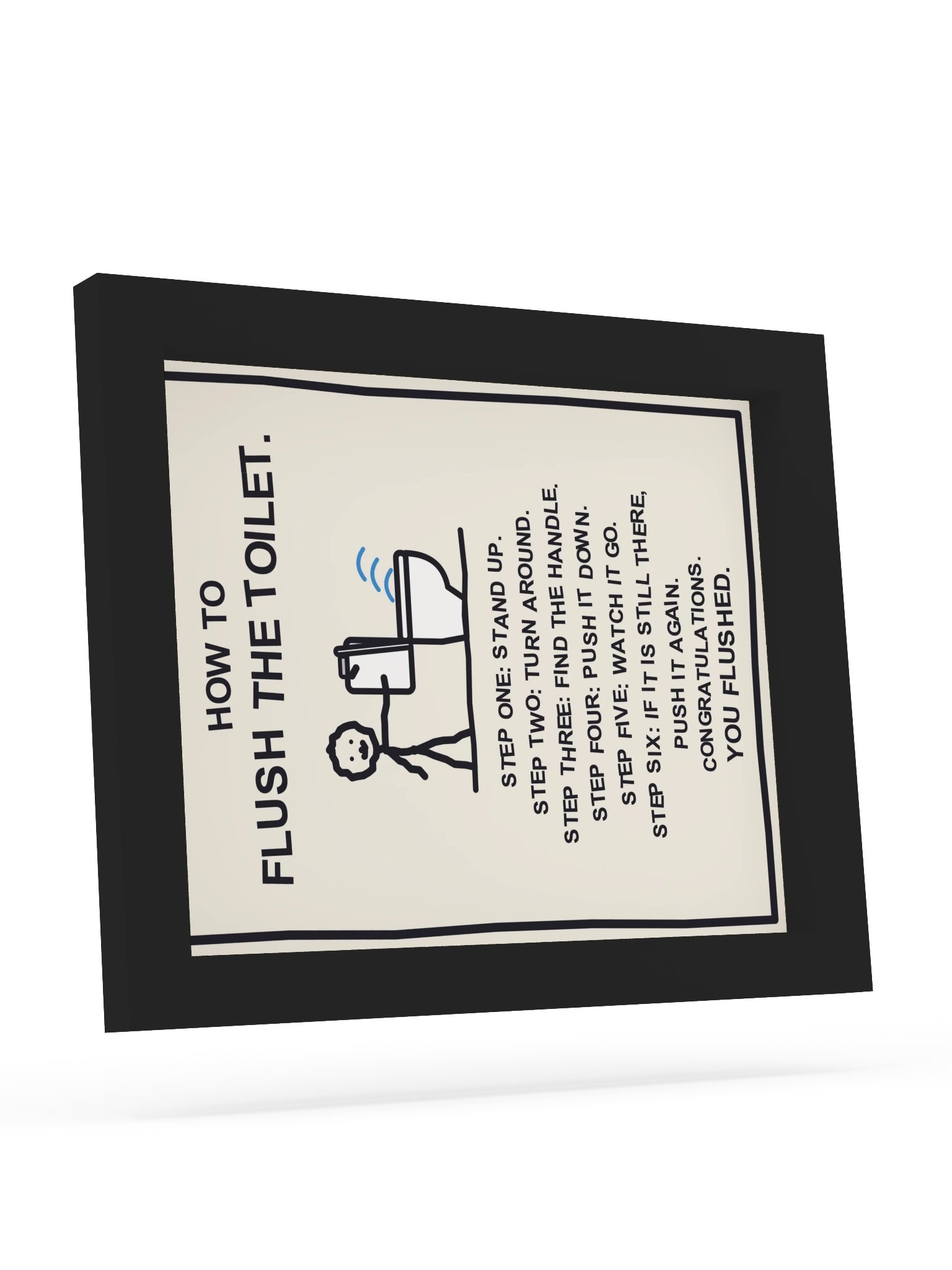 How to Flush the Toilet (Framed Bathroom Sign) product image (17)