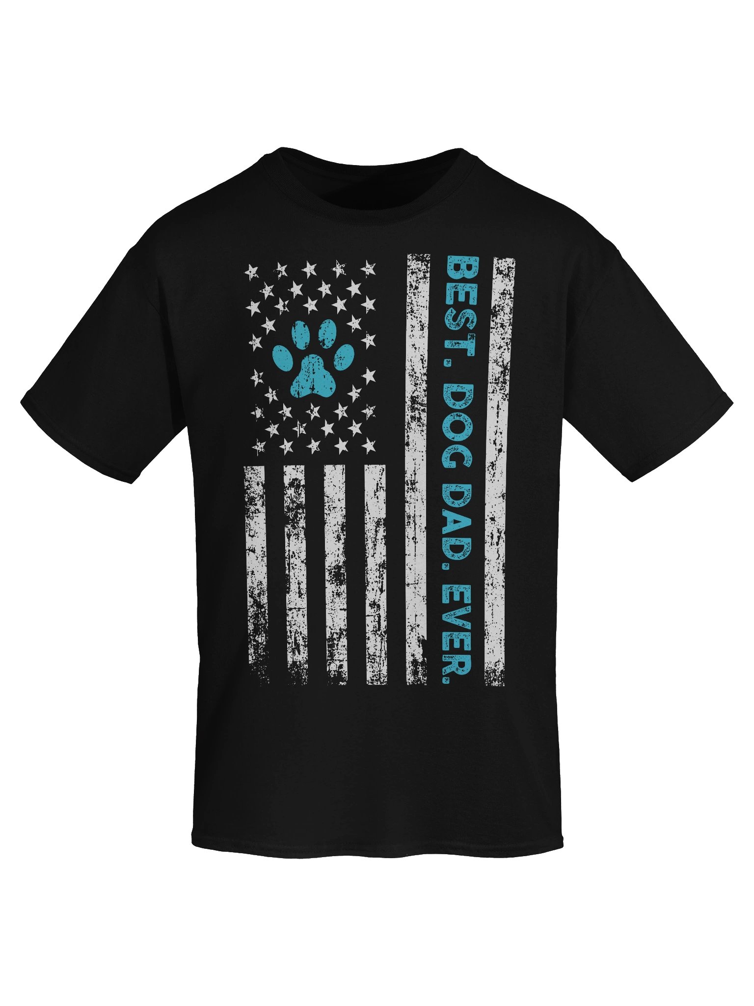 USA Flag Best Dog Dad Ever Paw T-Shirt product image (51)