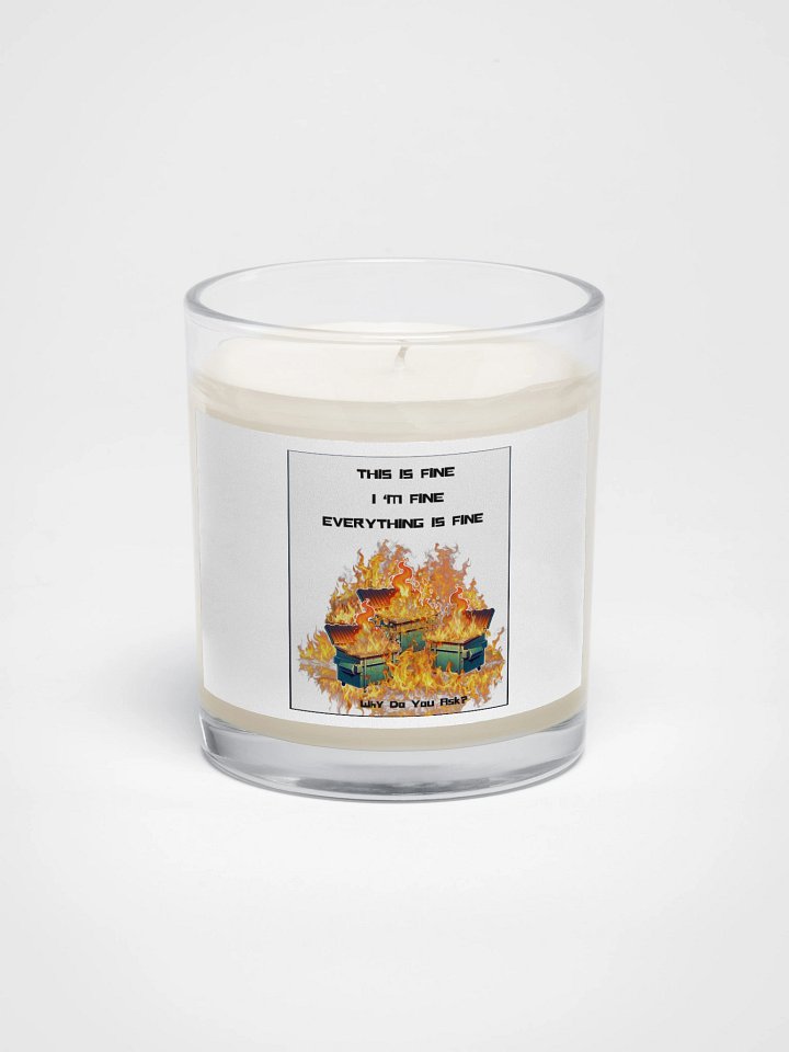 Dumpster Fire (white background) Candle product image (1)