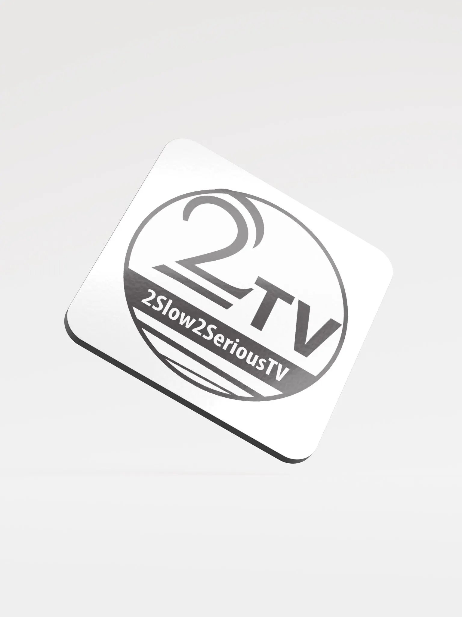 2Slow Logo Coaster - White product image (1)