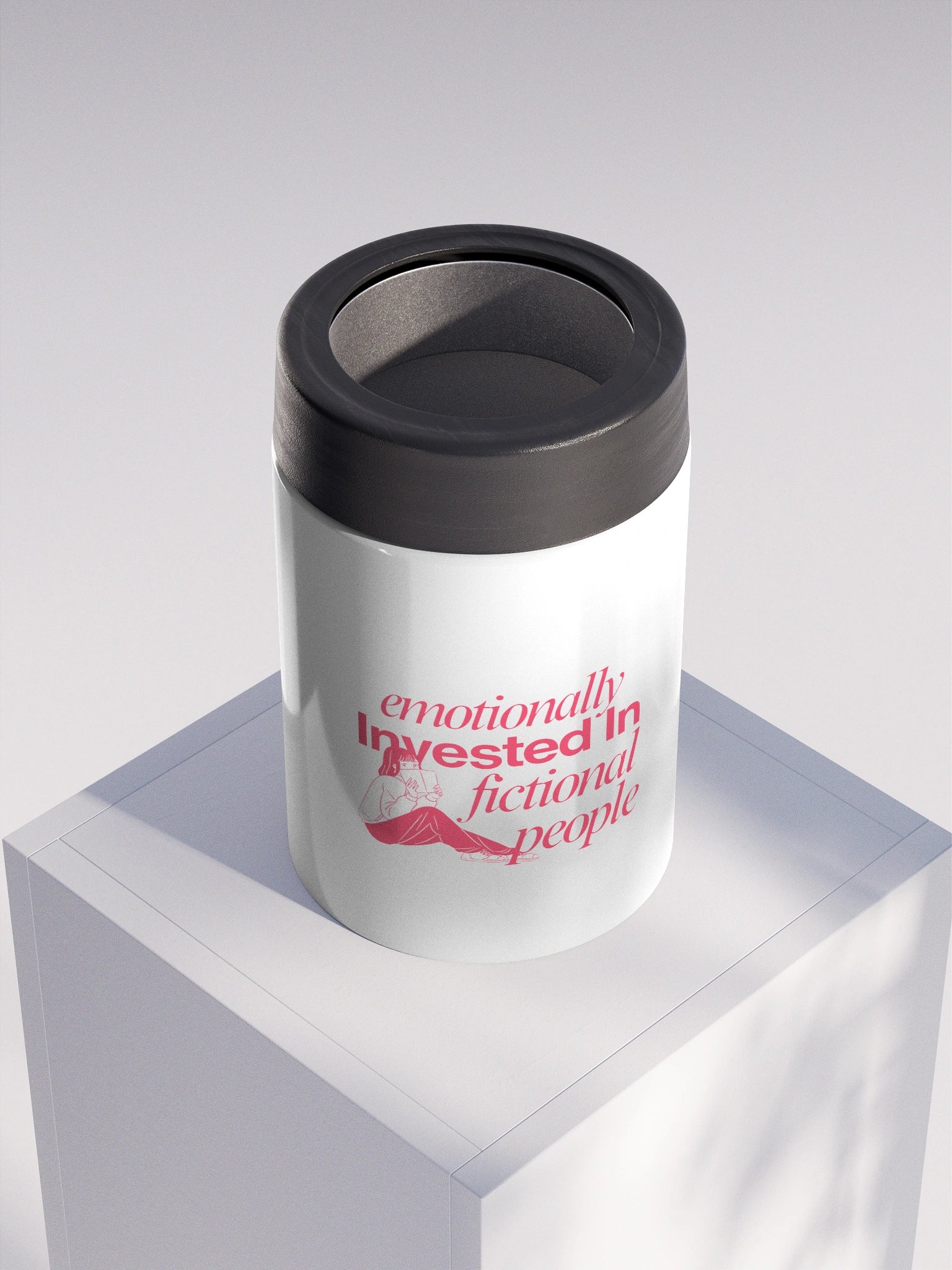 emotionally invested in fictional people koozie product image (4)