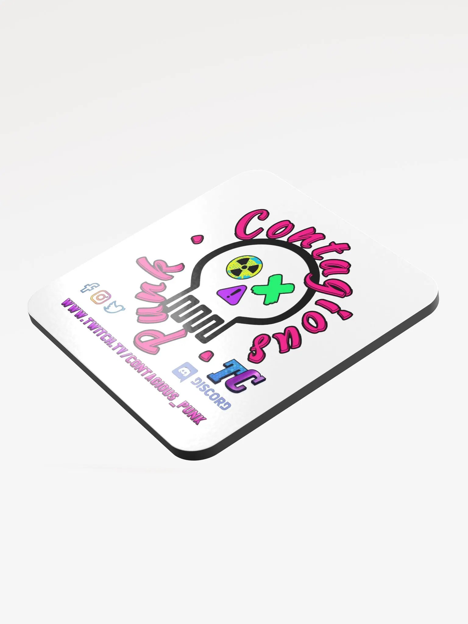 Glossed Cork Coaster - Contagious_Punk product image (4)