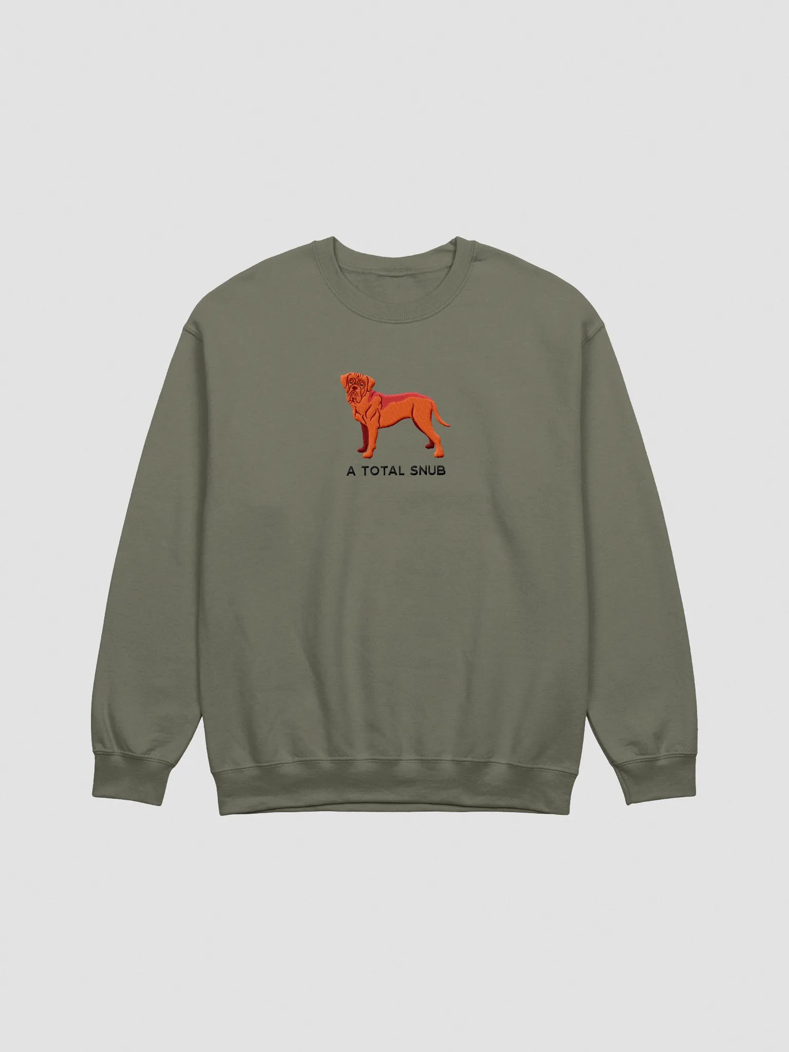A Total Snub Sweatshirt (Embroidered) of a Dogue de Bordeaux(Red) product image (3)