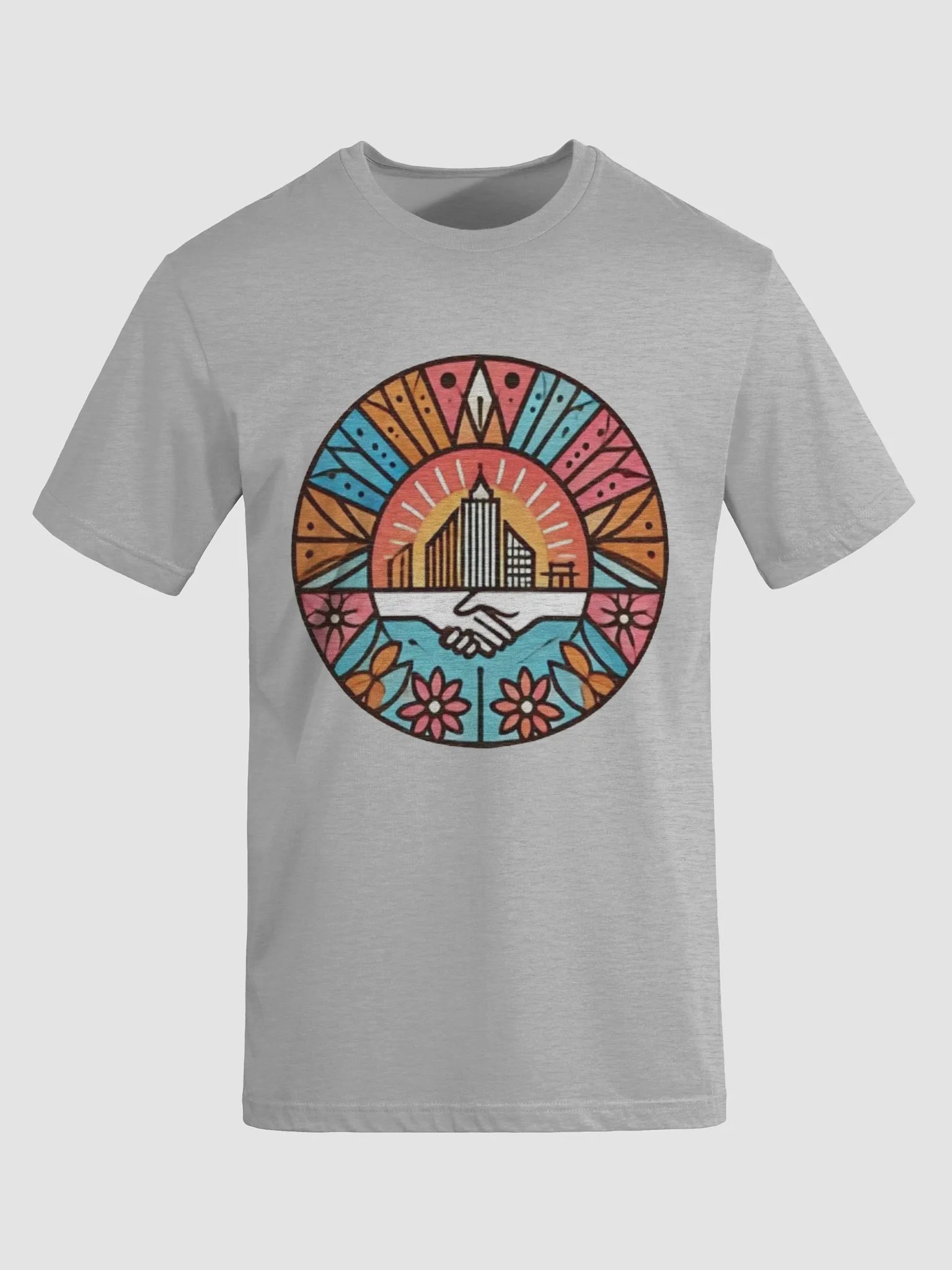 Cityscape Handshake Next Level Tee product image (30)
