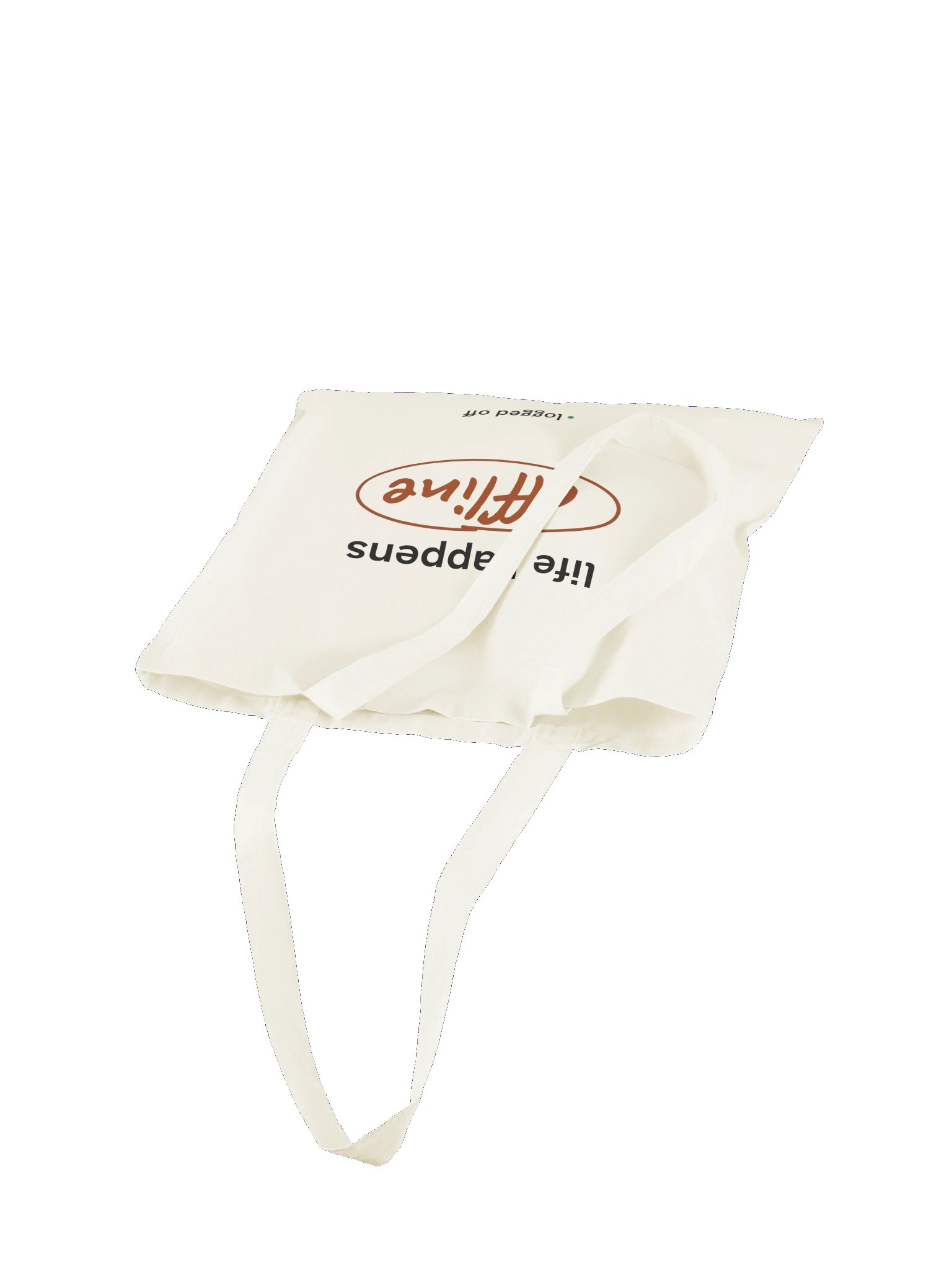 life happens offline tote bag product image (4)
