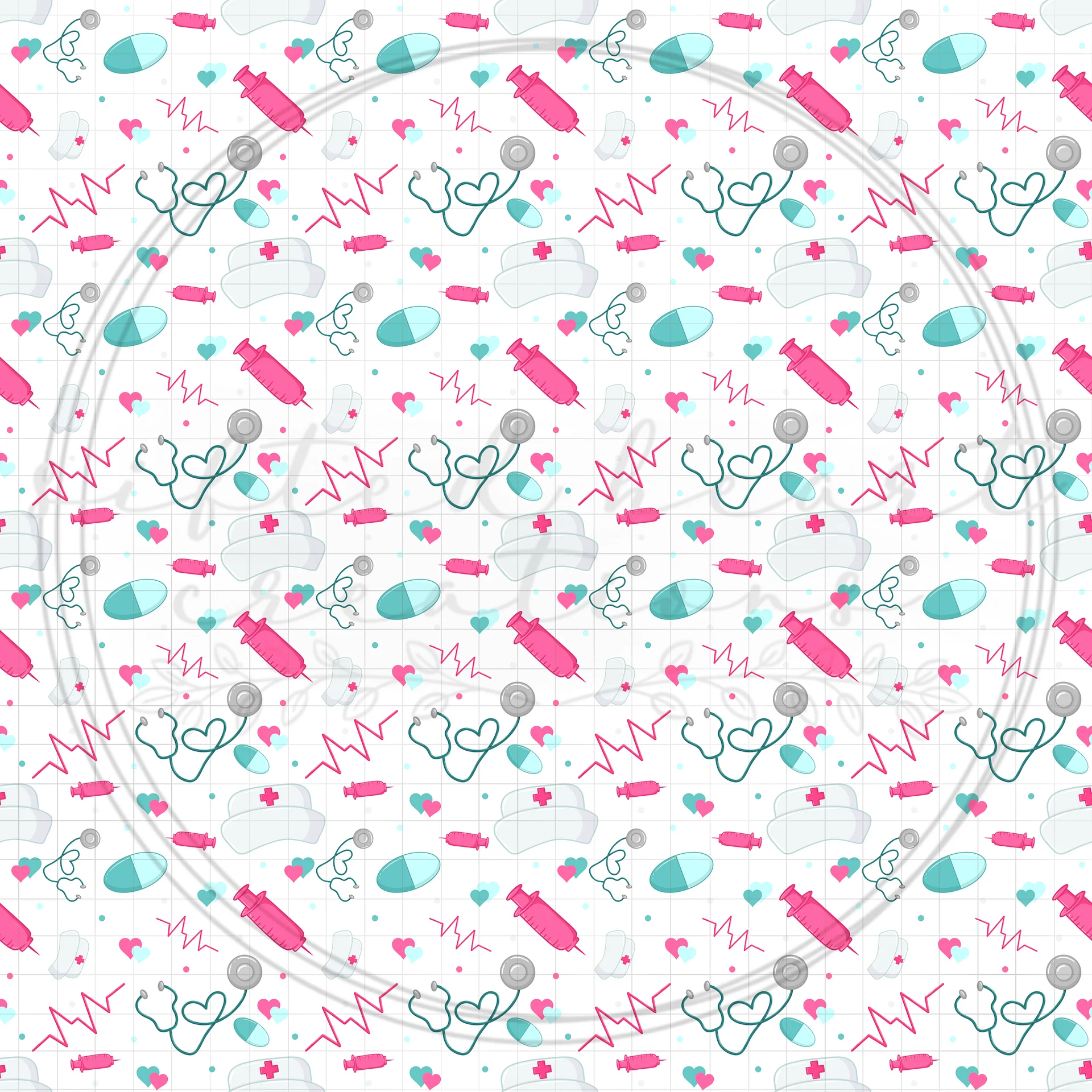 Nursing Themed Seamless Pattern product image (2)