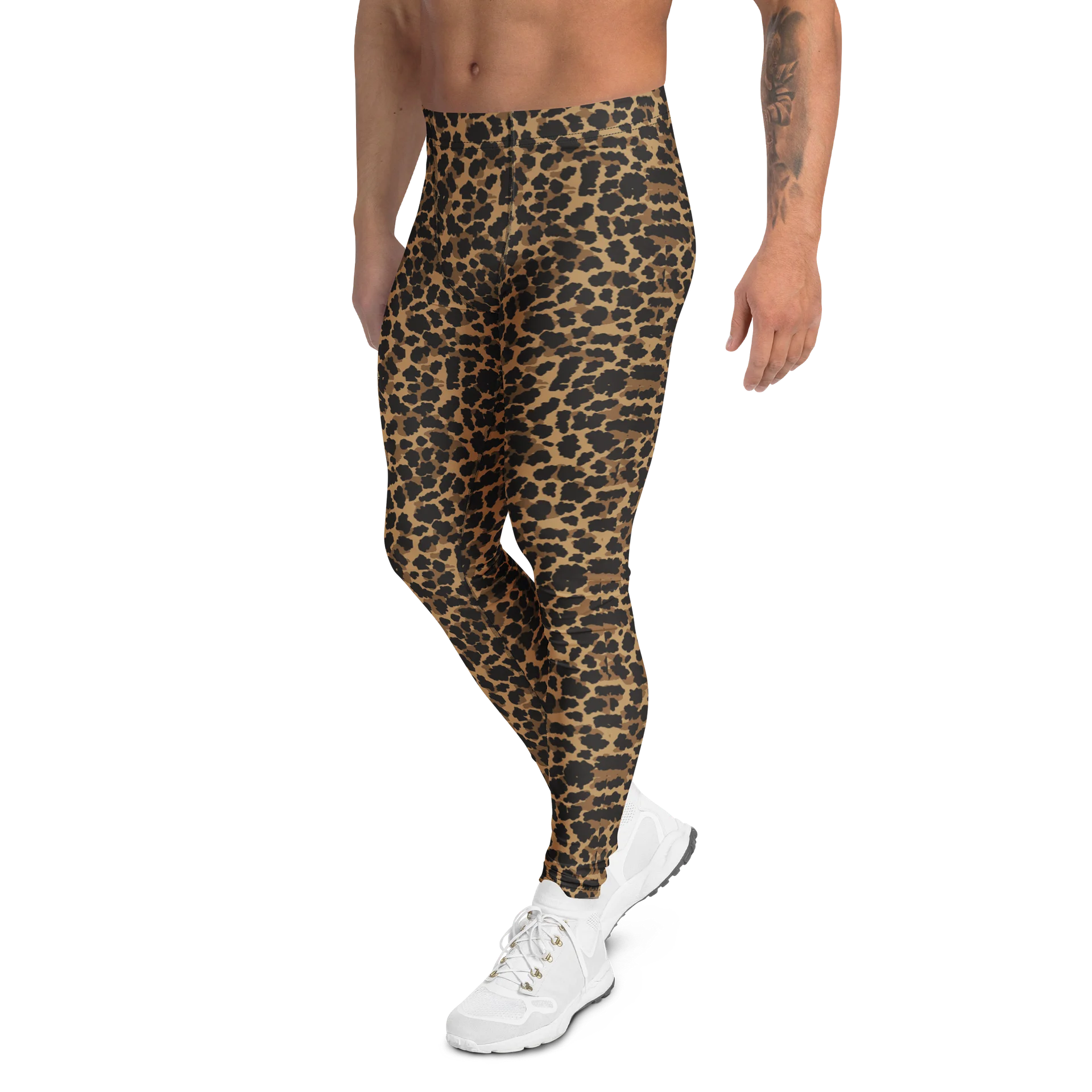 Bold Leopard Print Men's Leggings for Active Wear product image (4)