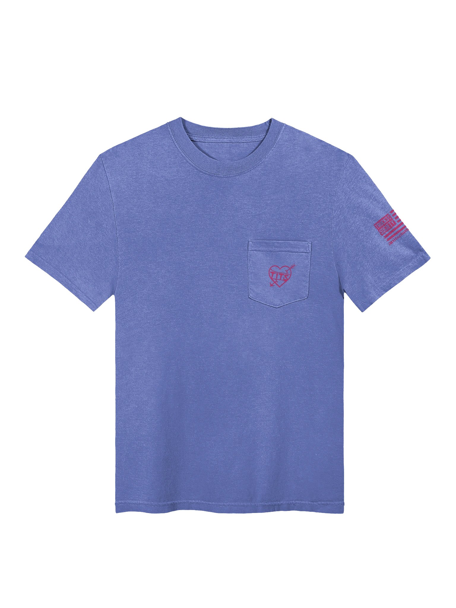 TITS RECRUIT Pocket Tee Shop Shirt HOT PINK product image (3)