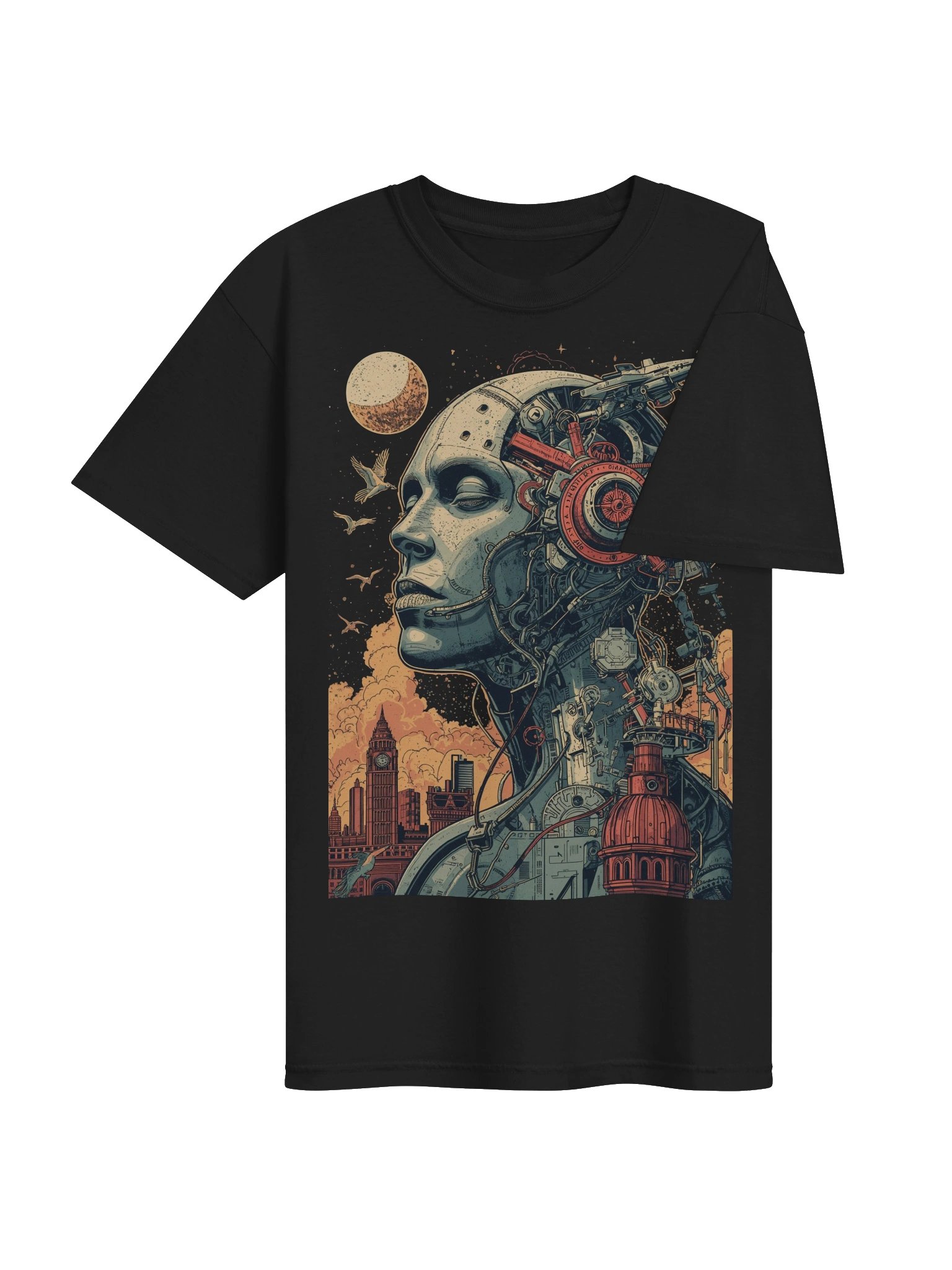 Cyborg Cosmos Skyline Heavyweight T-Shirt product image (7)