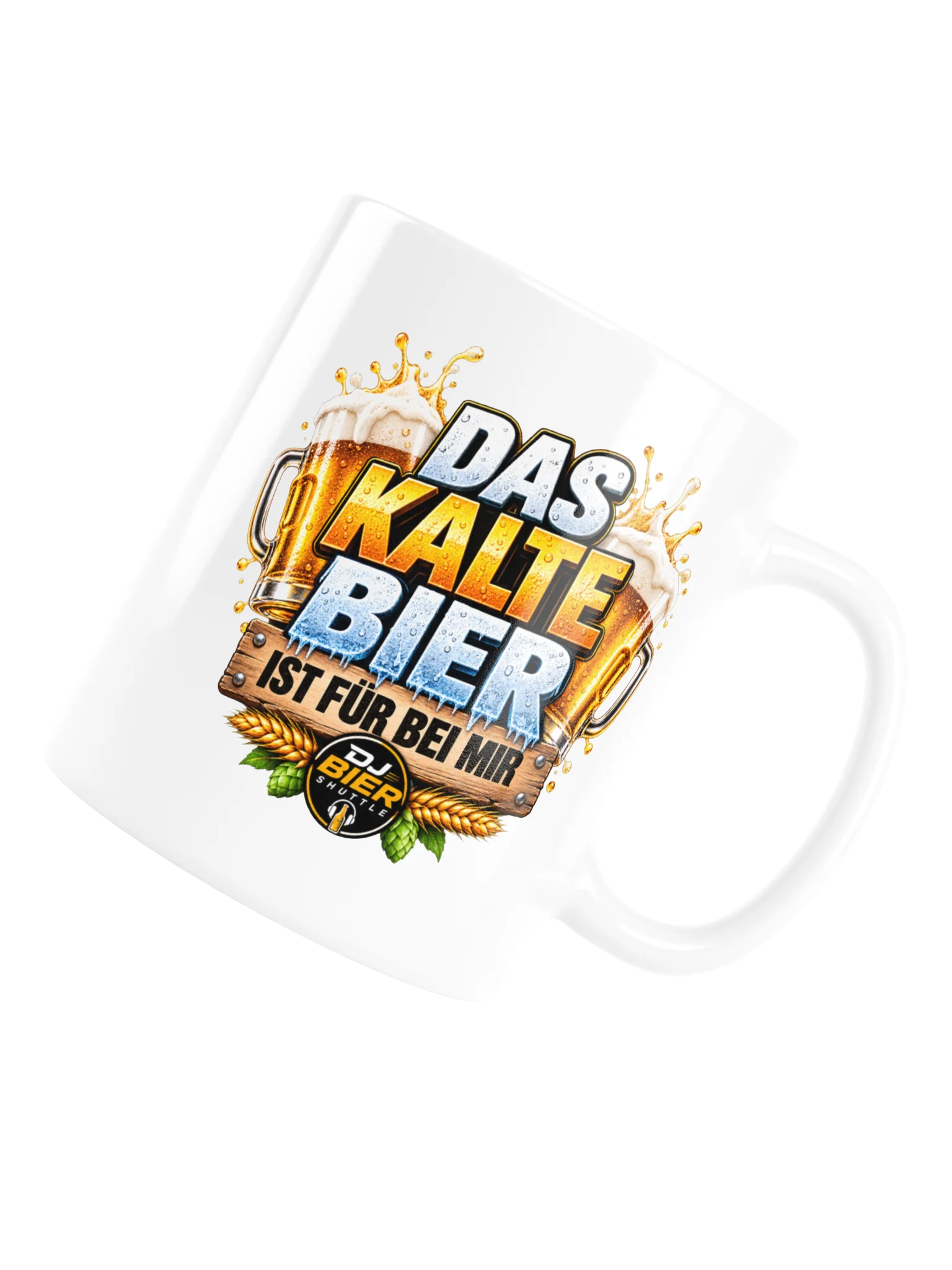 Das kalte Bier ist für bei mir (Schriftzug) Tasse product image (16)