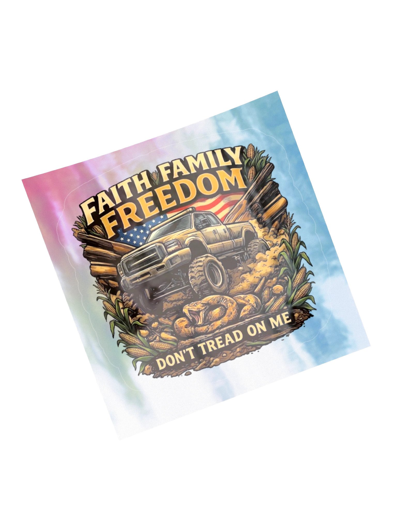 Faith Family Freedom — Holographic Kiss-Cut Sticker Sheet product image (13)
