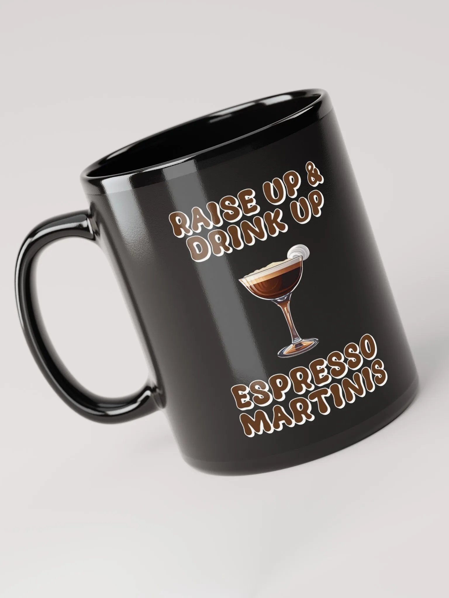Raise Up And Drink Up - Coffee Lover's Design Black Mug product image (5)