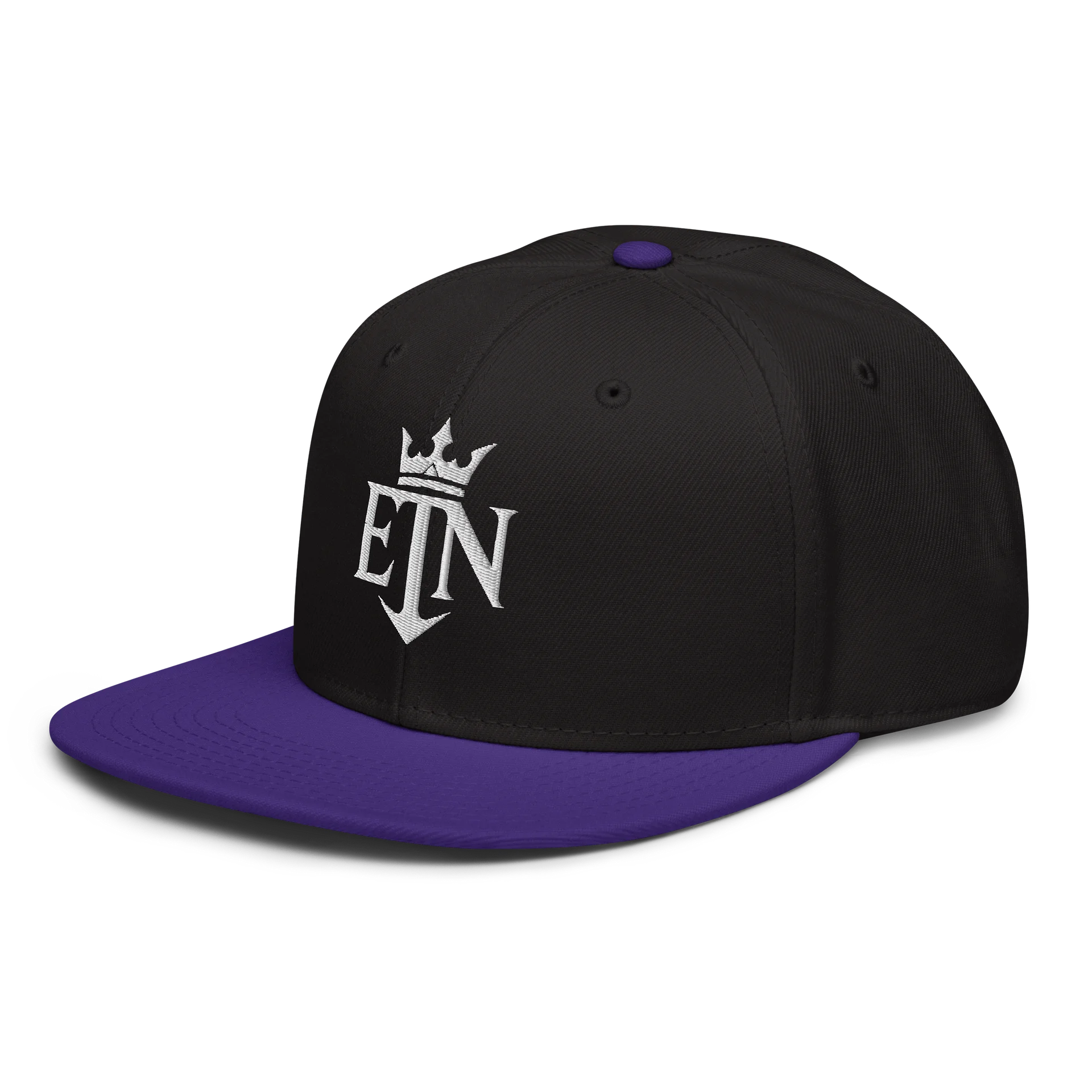 Black & Purple ETN Snapback Hat (Premium Wool) product image (3)
