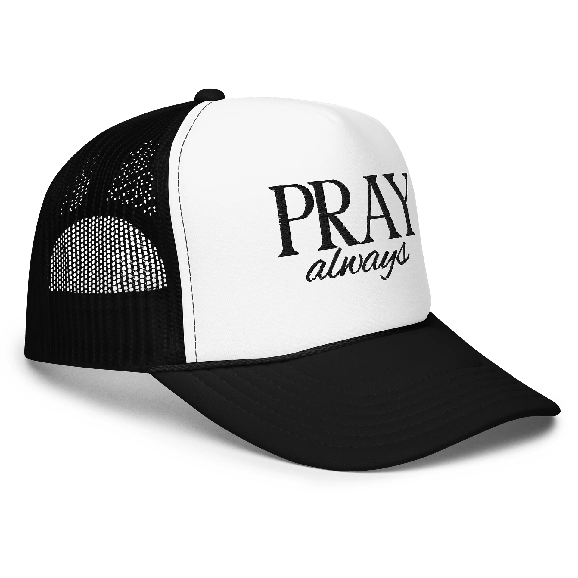 Pray Always Trucker Hat – Classic Foam Christian Trucker Hat product image (17)