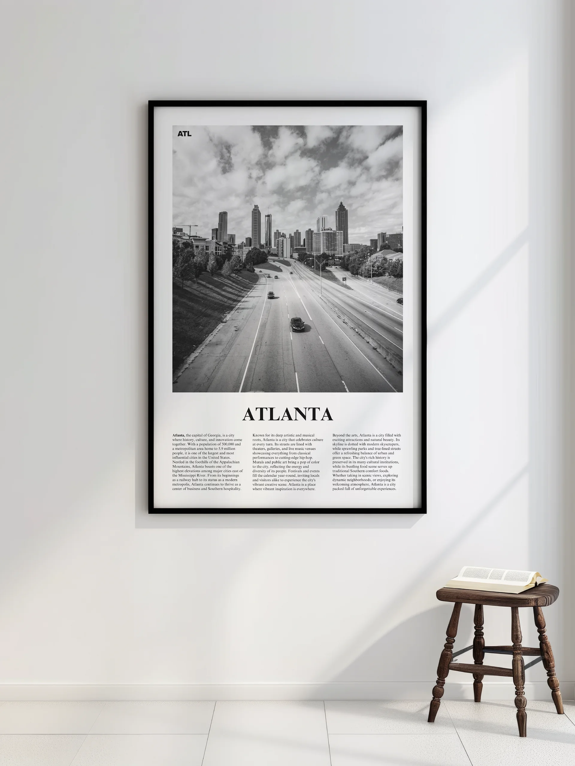 Atlanta 03 Newspaper Poster | Framed product image (6)