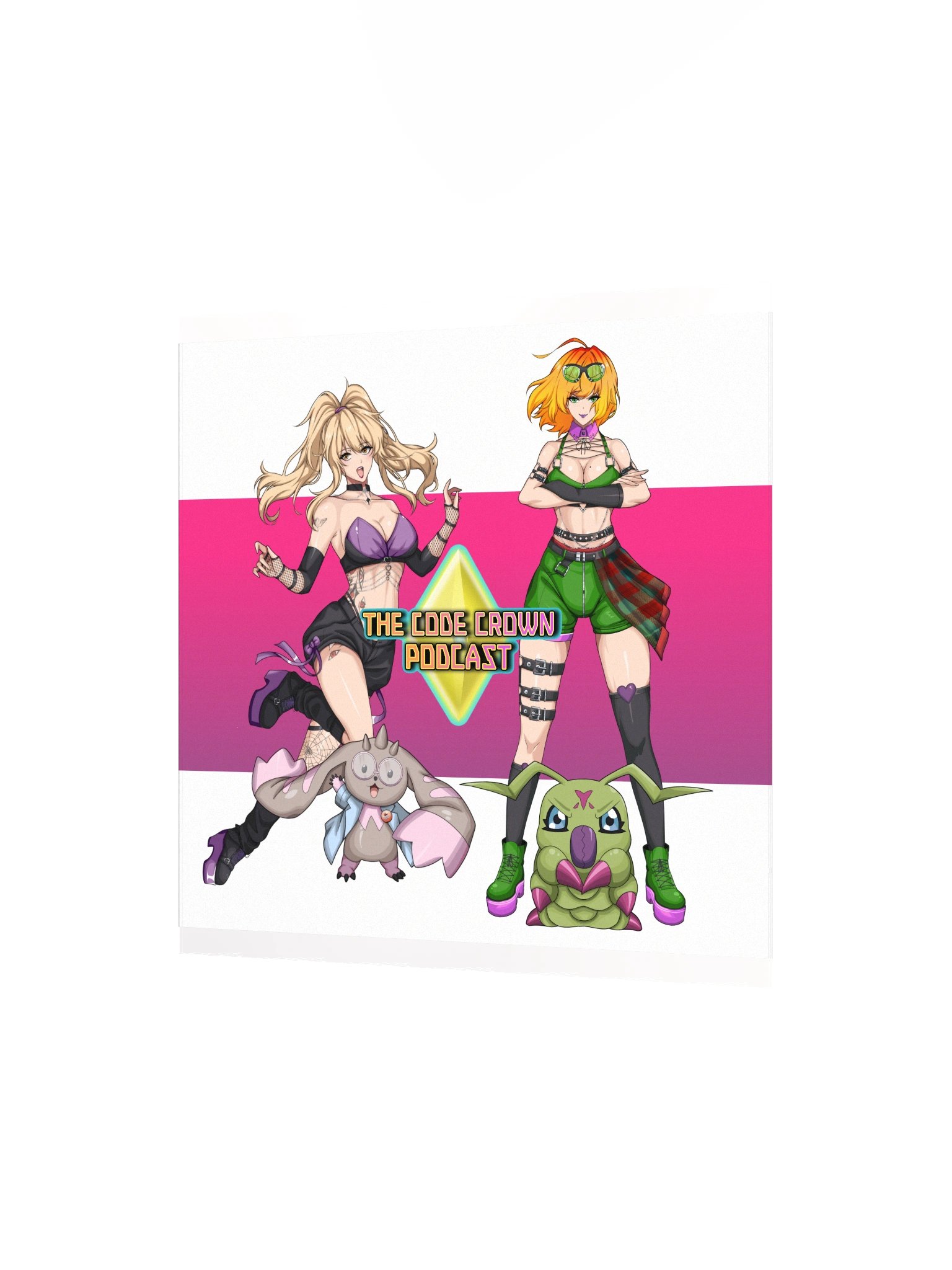 AJ and Meg w/ Logo Square Print product image (4)