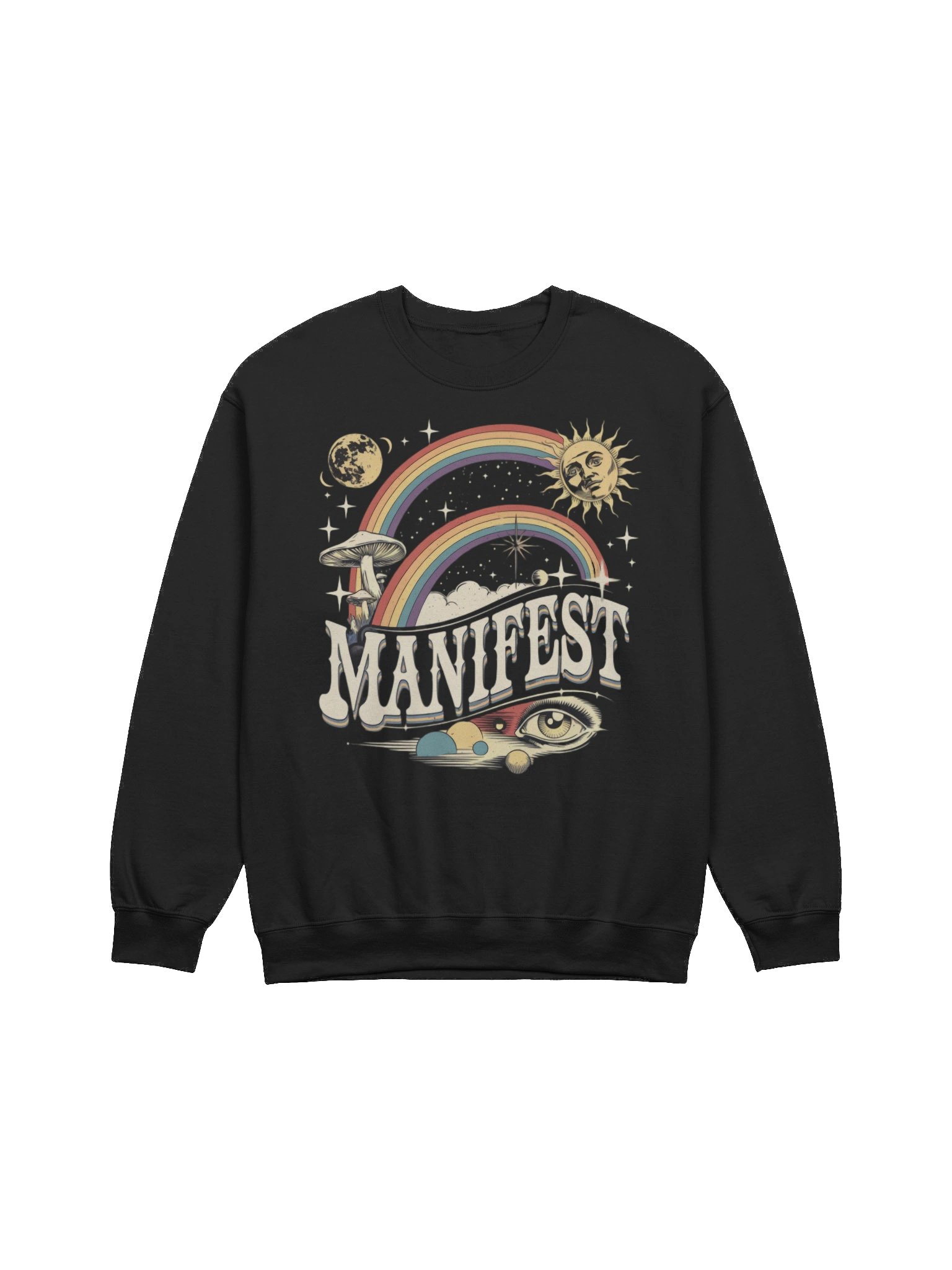 MANIFEST Cosmic Sweatshirt – Retro Mystical Motivational Crewneck product image (2)