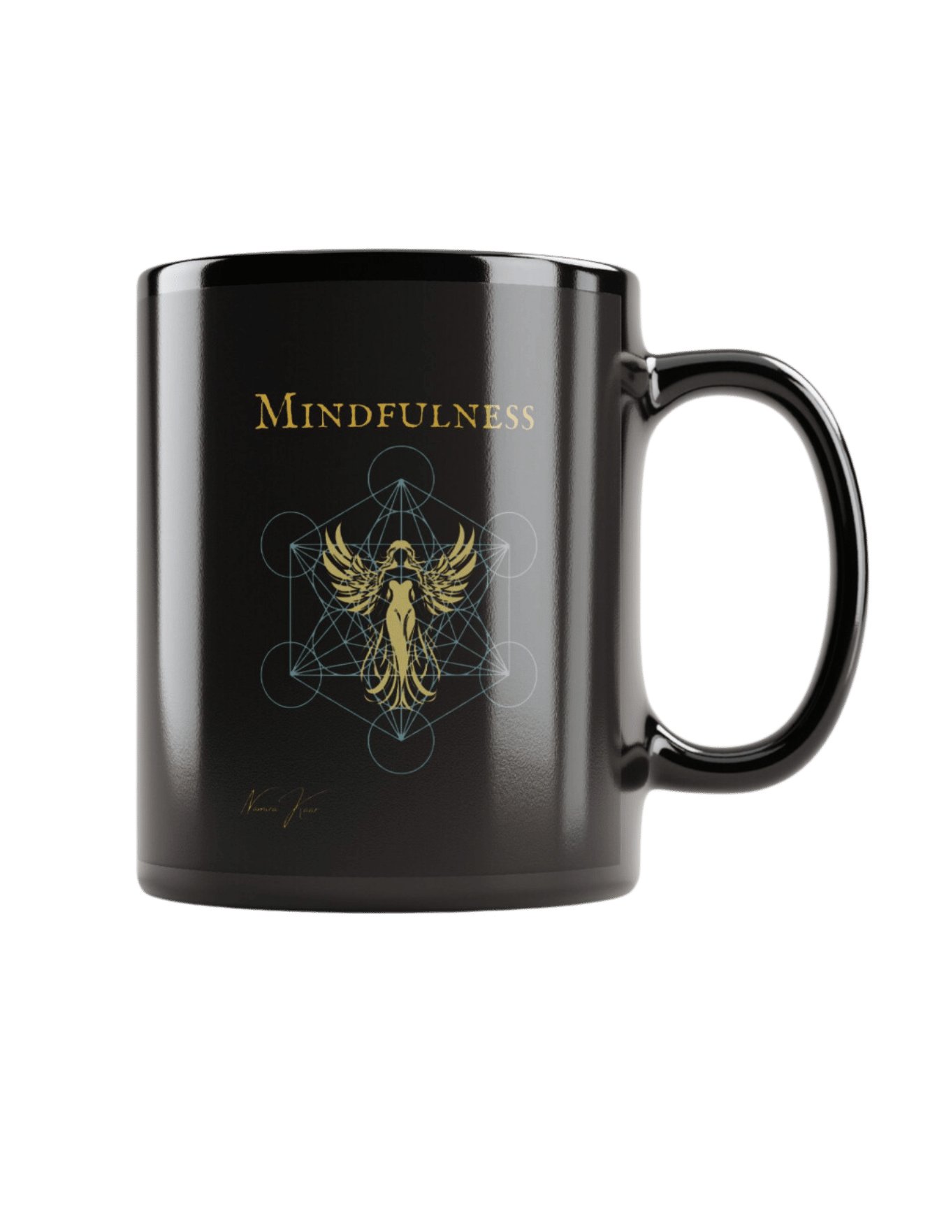 Metatron's Cube- Black Glossy Mug product image (1)