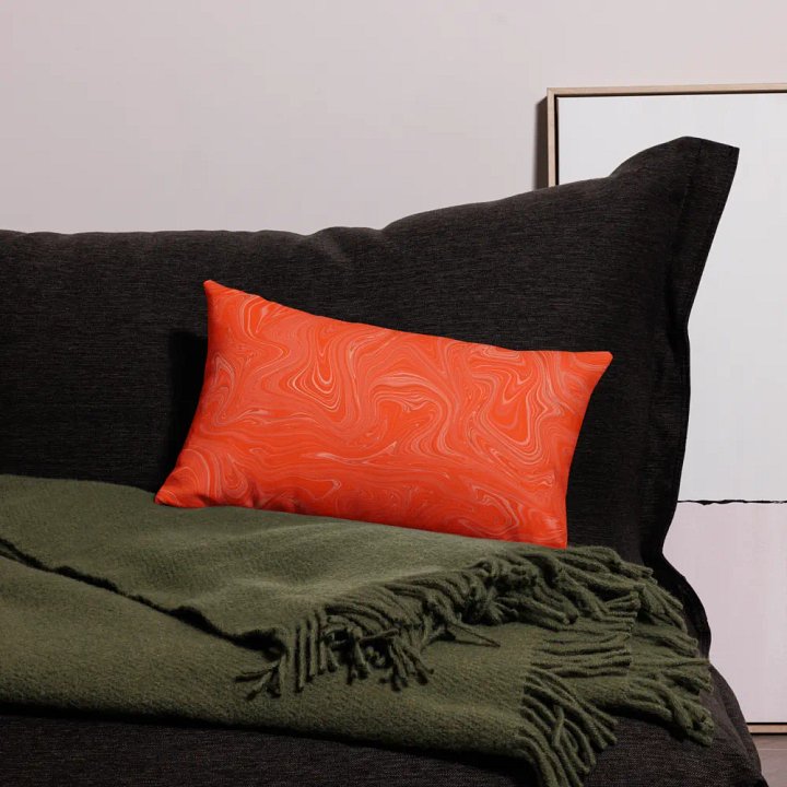 Premium Pillow Case - Orange Brown Fluid Swirls product image (2)