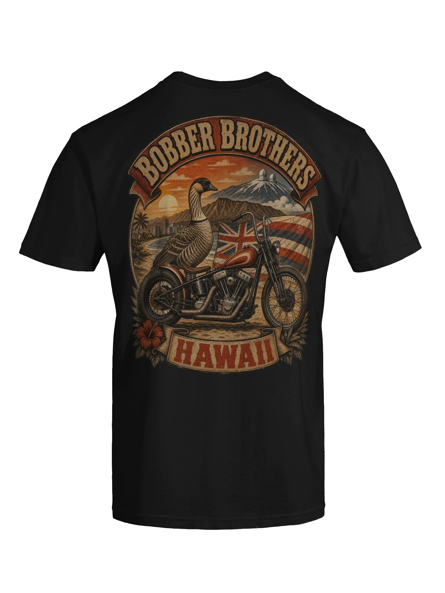 Hawaii motorcycle t-shirt design by Bobber Brothers