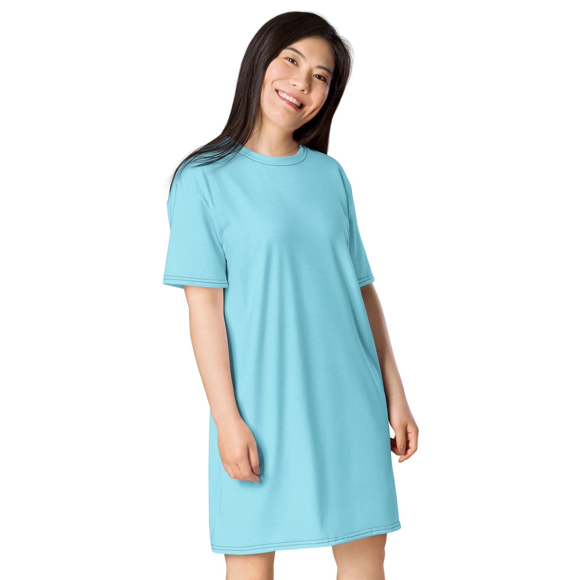 Oversized T-Shirt Dress - Icy Blizzard Blue, Sizes 2XS-6XL product image (4)