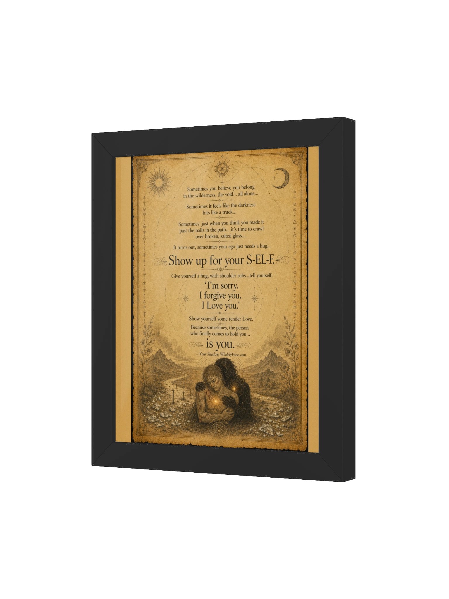 Show Up for Your S-EL-F — Framed Shadow Work and Self-Love Art Print product image (31)